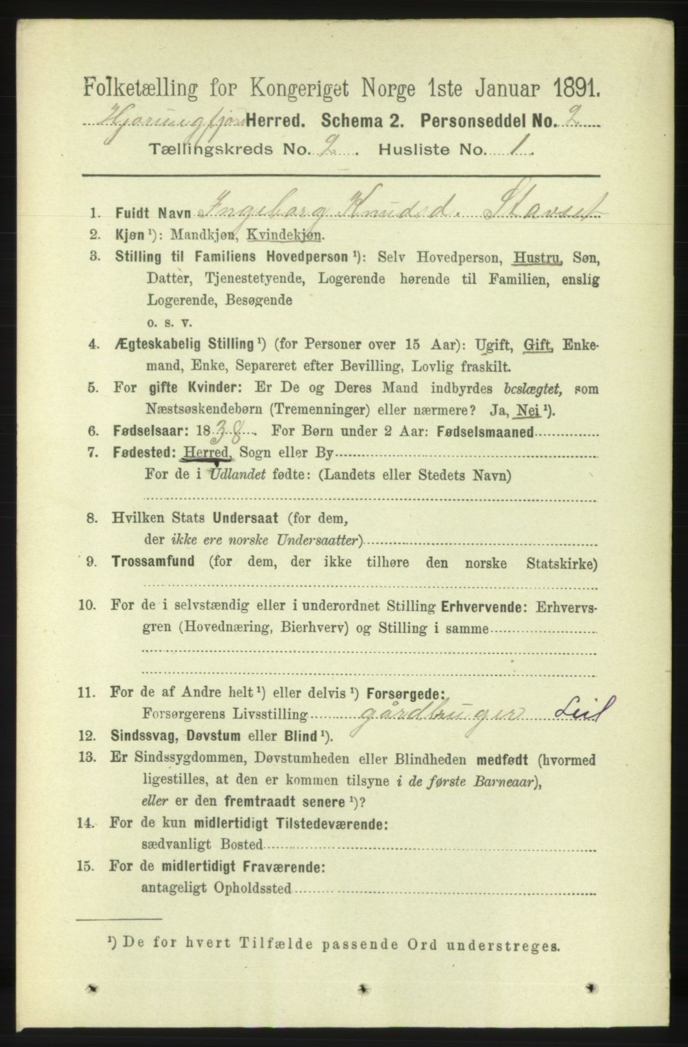 RA, 1891 census for 1522 Hjørundfjord, 1891, p. 244