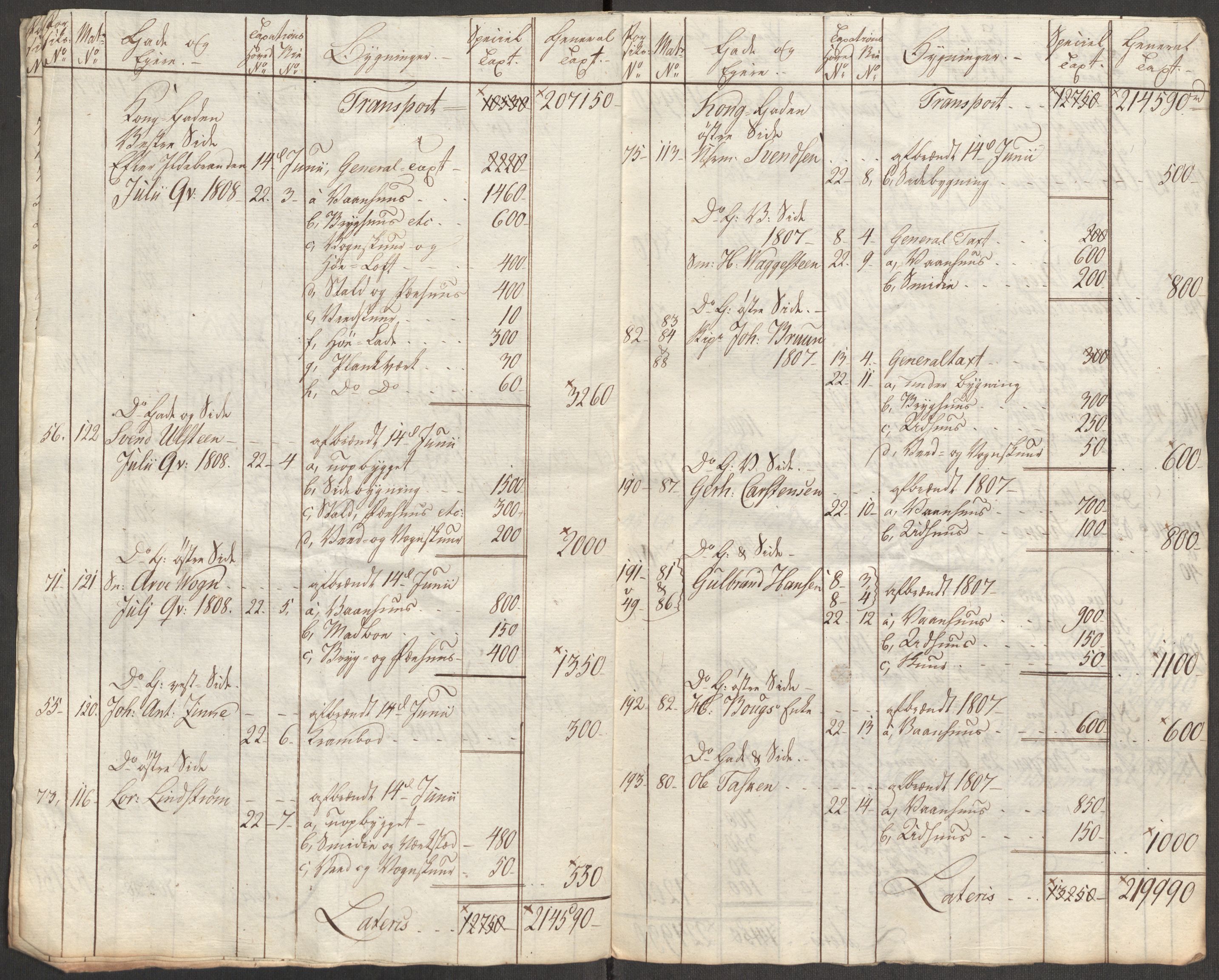 Kommersekollegiet, Brannforsikringskontoret 1767-1814, AV/RA-EA-5458/F/Fa/L0041/0002: Moss / Dokumenter, 1807-1811