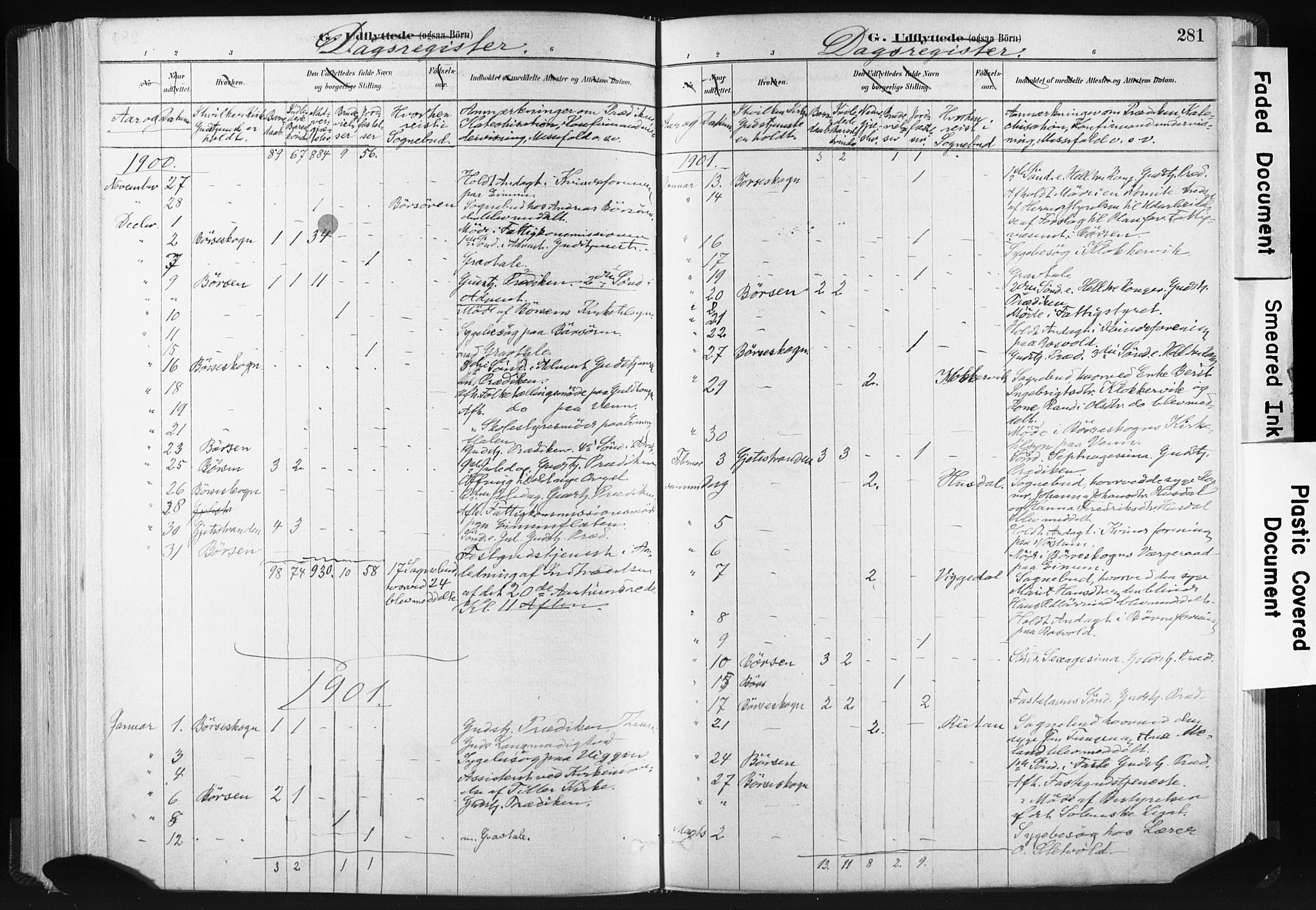 Ministerialprotokoller, klokkerbøker og fødselsregistre - Sør-Trøndelag, SAT/A-1456/665/L0773: Parish register (official) no. 665A08, 1879-1905, p. 281