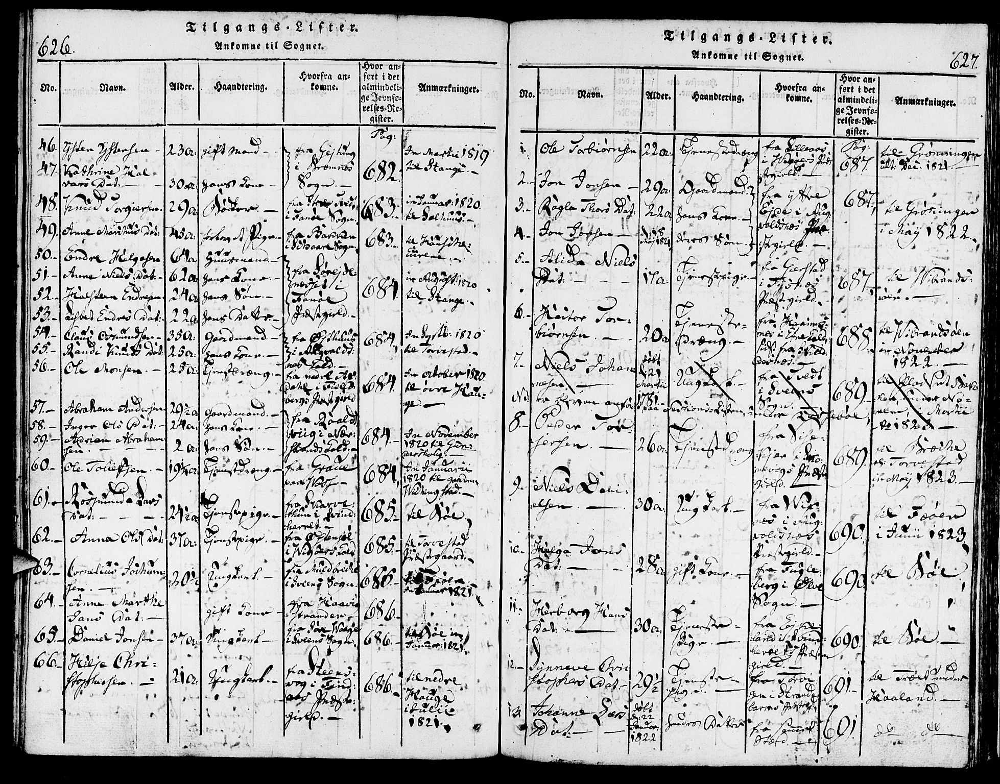 Torvastad sokneprestkontor, AV/SAST-A -101857/H/Ha/Haa/L0004: Parish register (official) no. A 3 /1, 1817-1836, p. 626-627