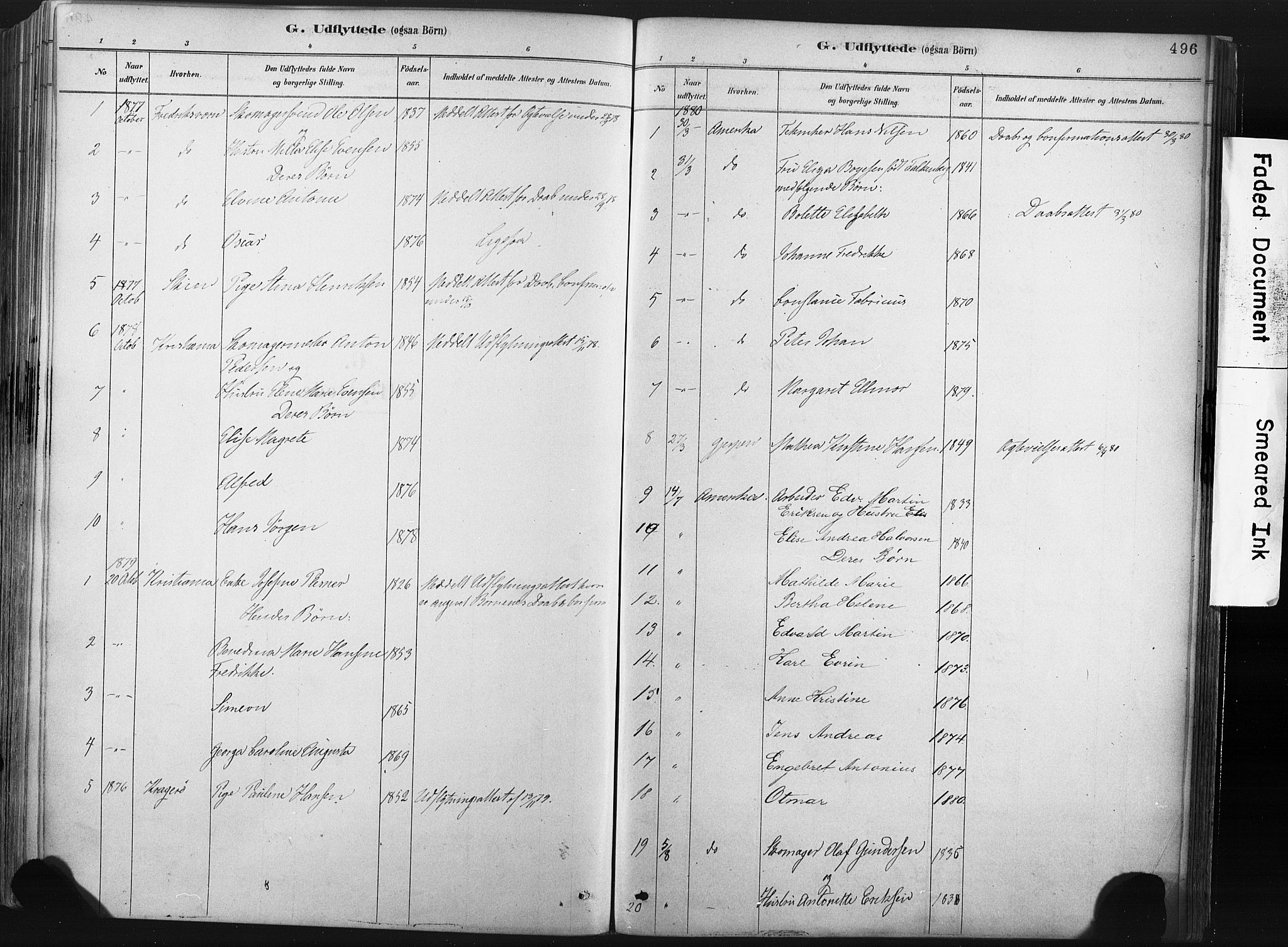 Porsgrunn kirkebøker , SAKO/A-104/F/Fa/L0008: Parish register (official) no. 8, 1878-1895, p. 496