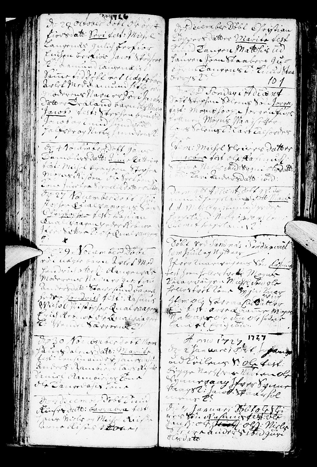 Lindås Sokneprestembete, SAB/A-76701/H/Haa: Parish register (official) no. A 1, 1699-1746, p. 101