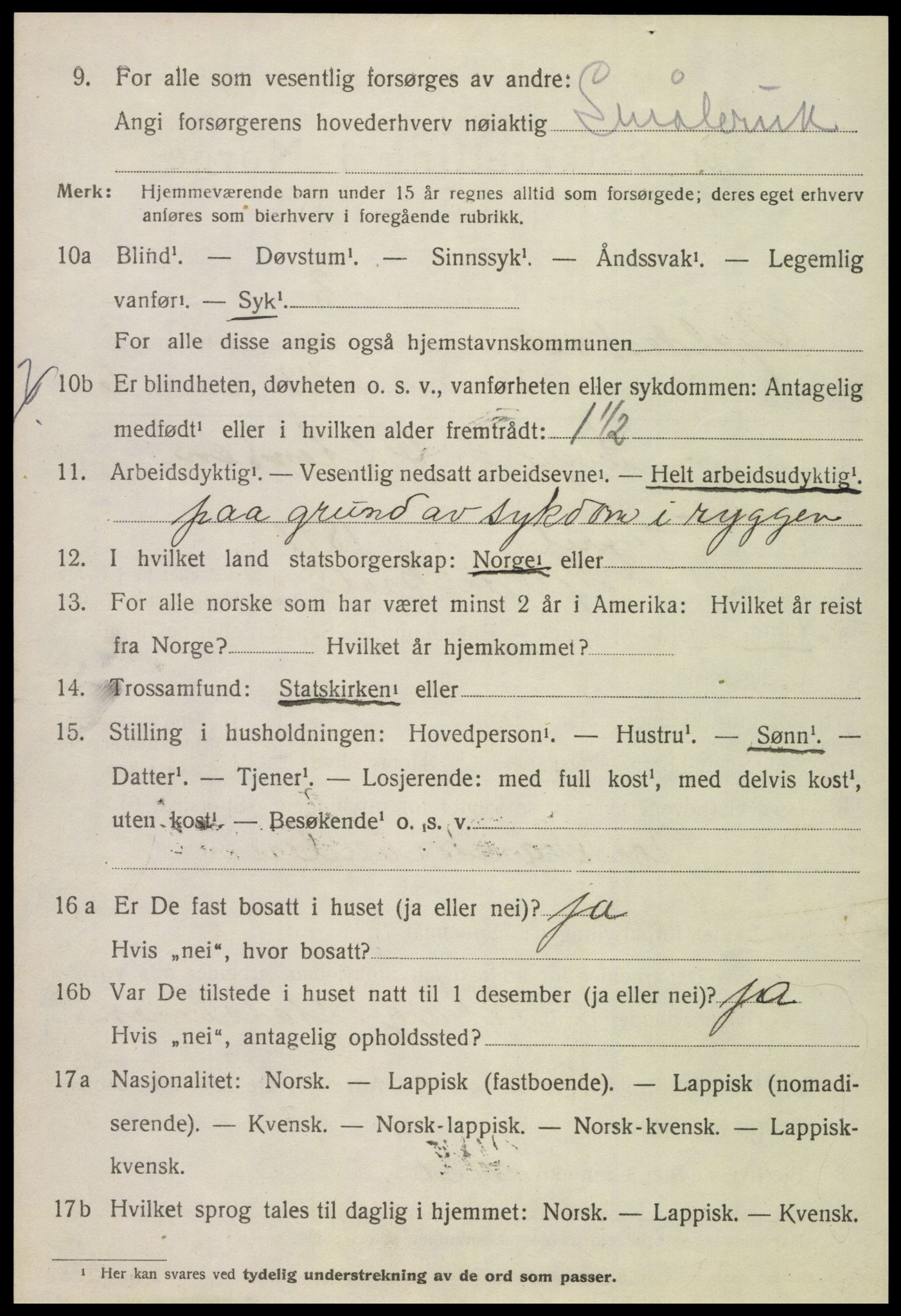 SAT, 1920 census for Gildeskål, 1920, p. 6051