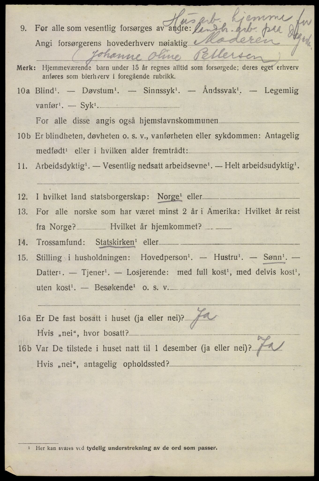 SAKO, 1920 census for Brunlanes, 1920, p. 7660