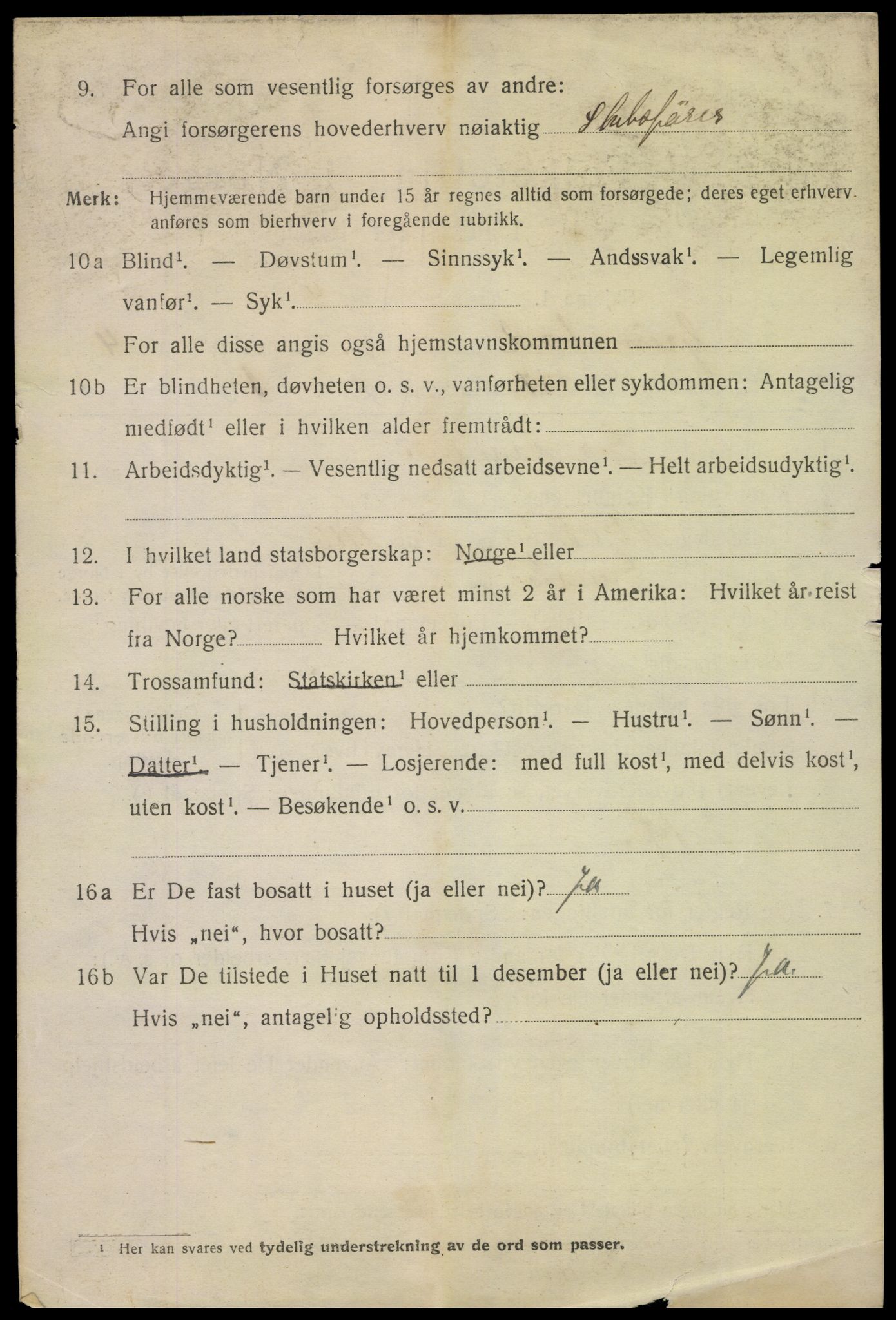 SAK, 1920 census for Grimstad, 1920, p. 6352