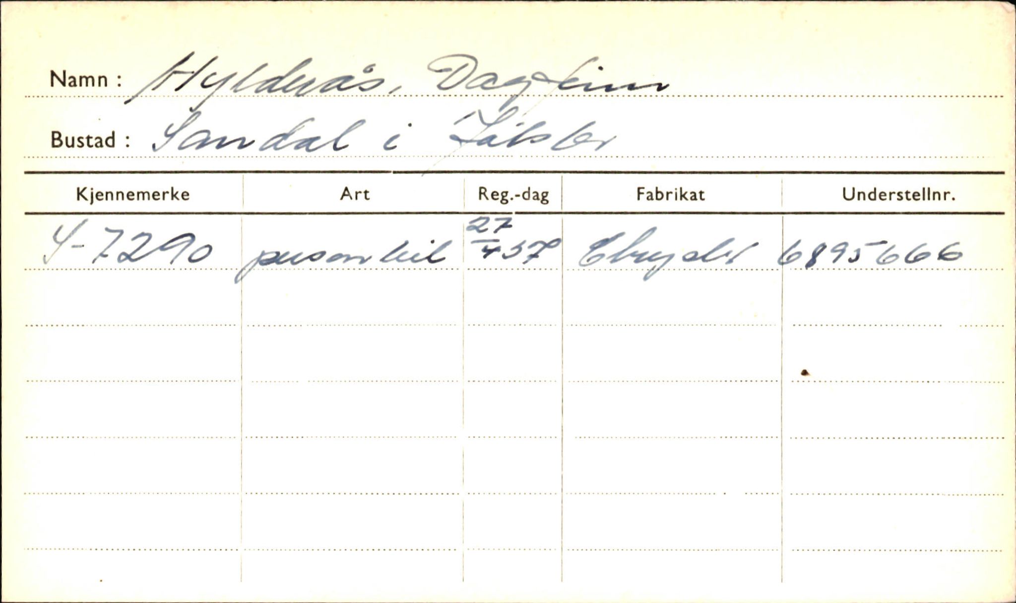 Statens vegvesen, Sogn og Fjordane vegkontor, SAB/A-5301/4/F/L0001A: Eigarregister Fjordane til 1.6.1961, 1930-1961, p. 802