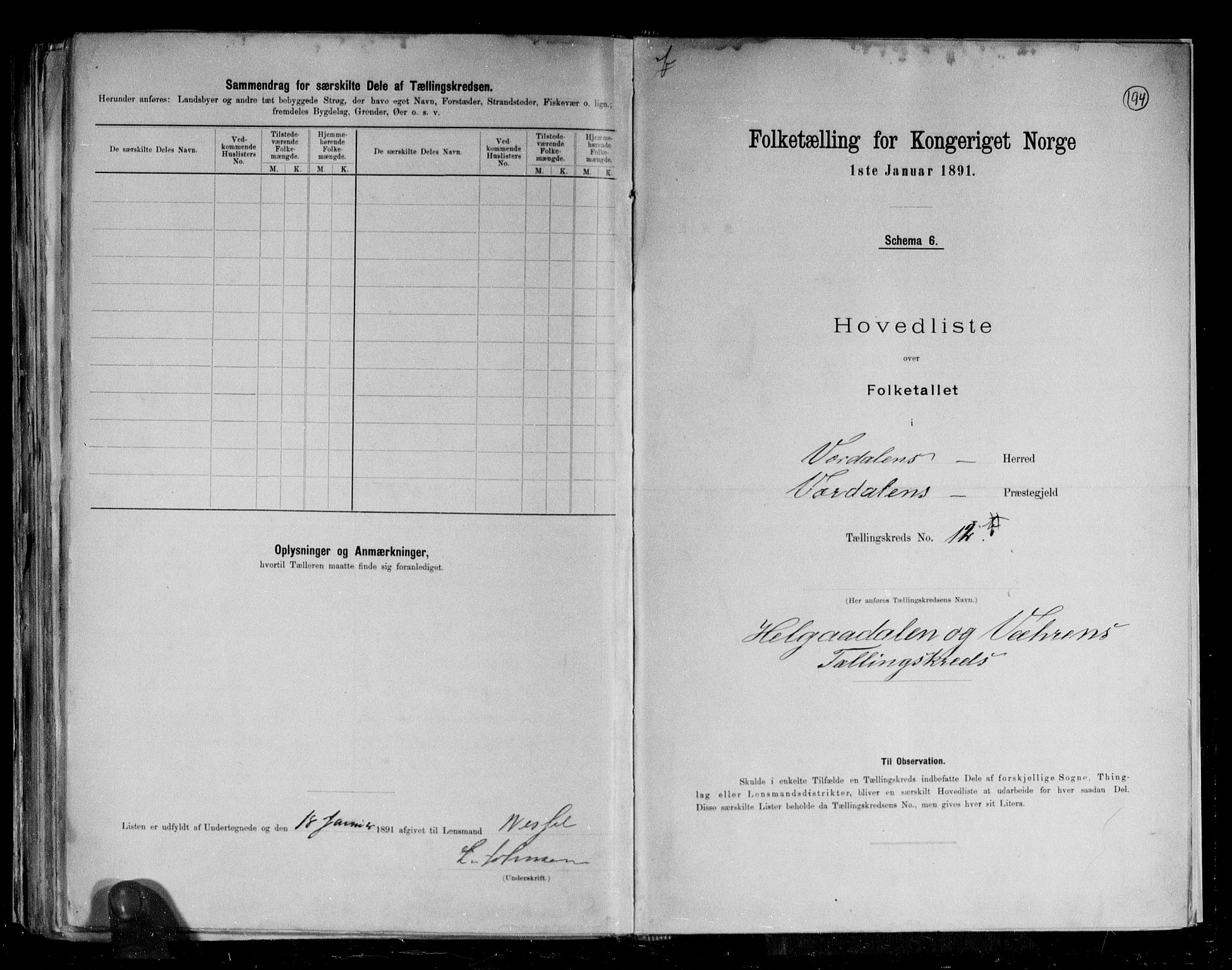 RA, 1891 census for 1721 Verdal, 1891, p. 31