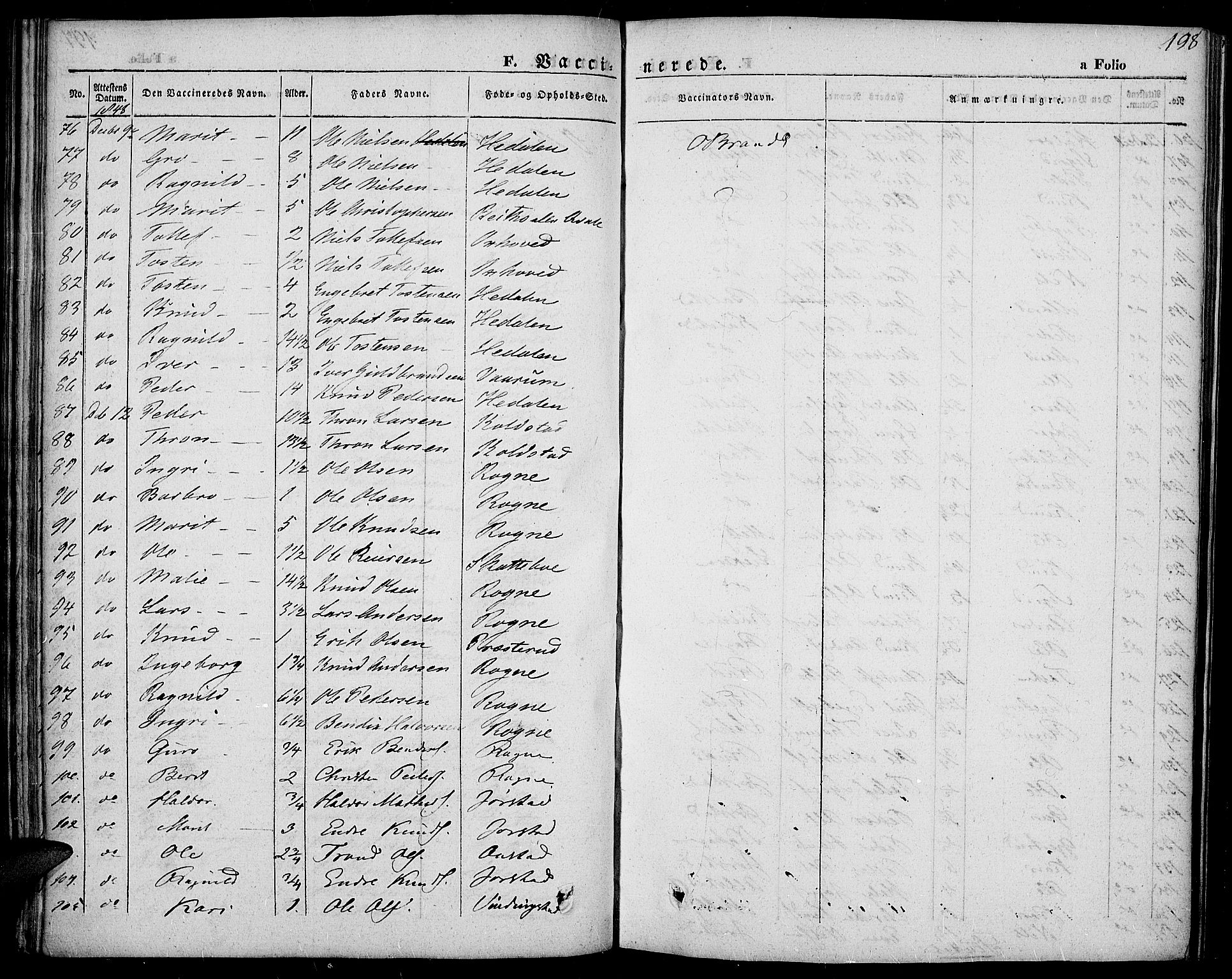 Slidre prestekontor, AV/SAH-PREST-134/H/Ha/Haa/L0004: Parish register (official) no. 4, 1831-1848, p. 198