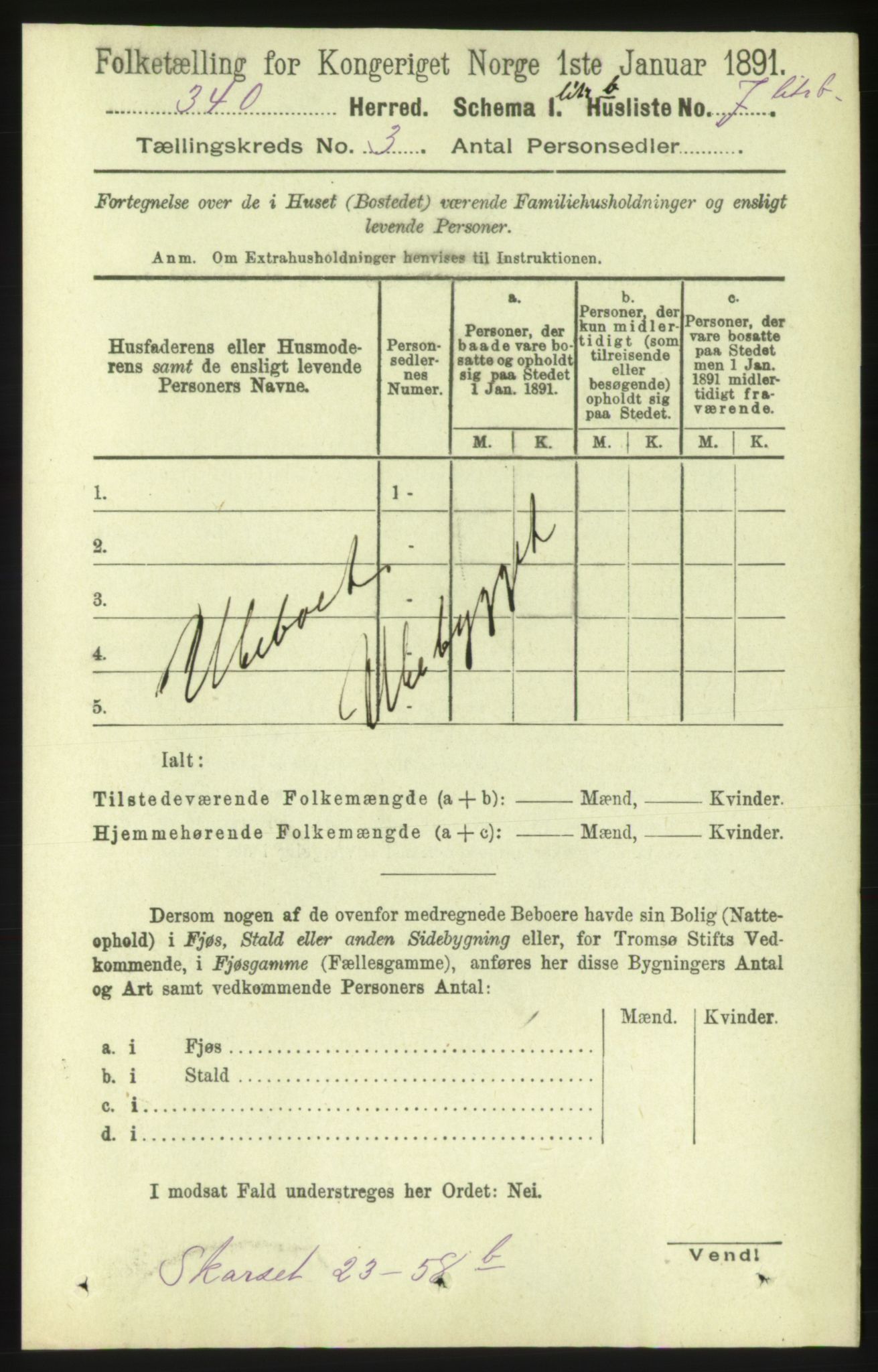 RA, 1891 census for 1549 Bud, 1891, p. 1393