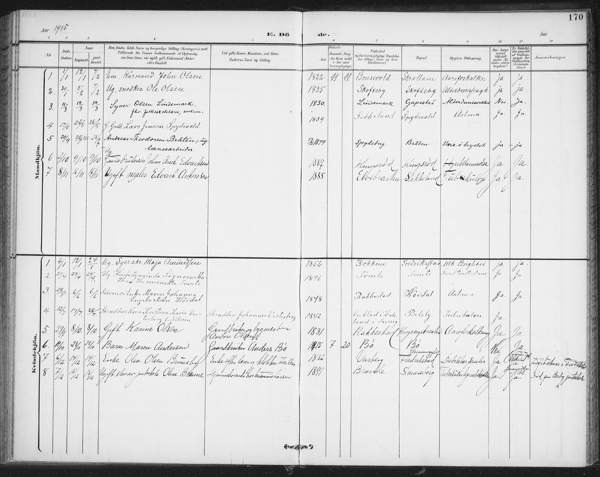 Varteig prestekontor Kirkebøker, SAO/A-10447a/F/Fa/L0003: Parish register (official) no. 3, 1899-1919, p. 170