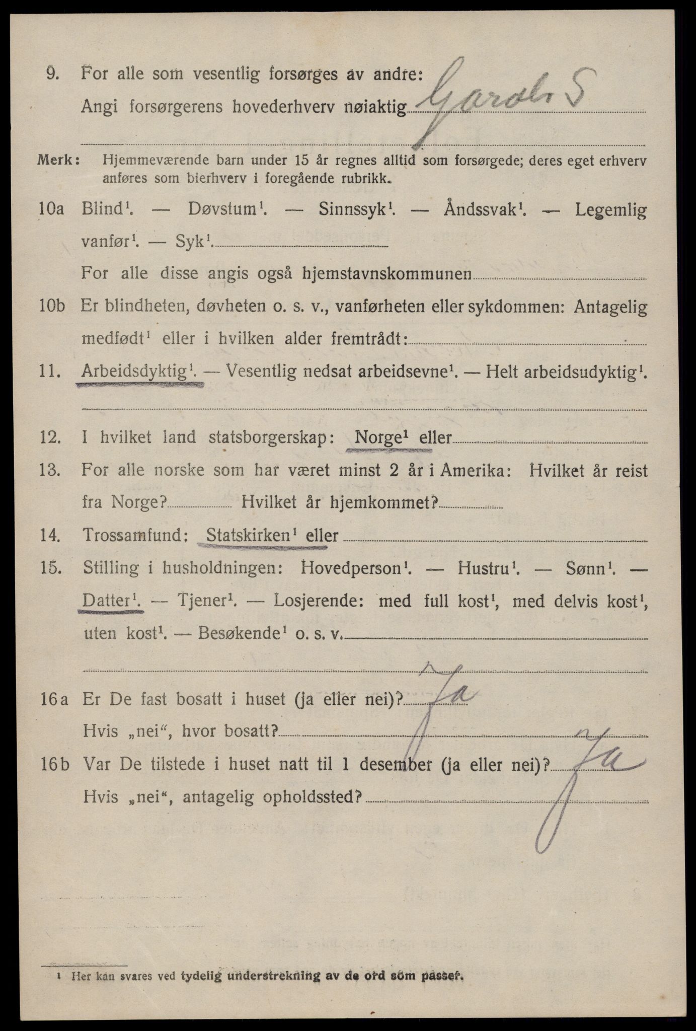SAKO, 1920 census for Hjartdal, 1920, p. 2213