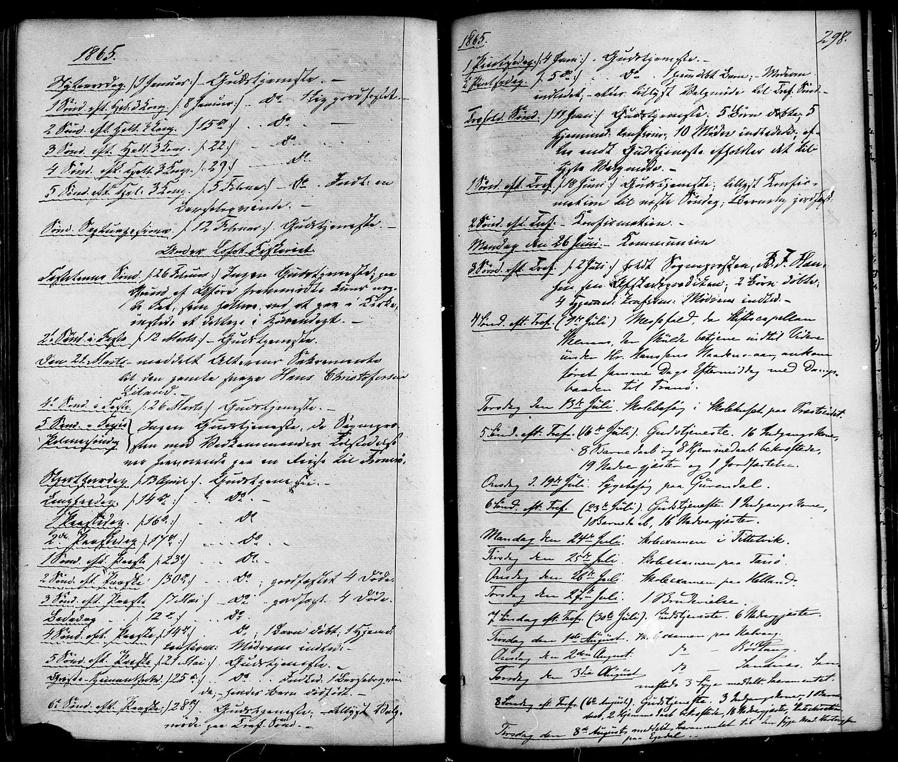 Ministerialprotokoller, klokkerbøker og fødselsregistre - Nordland, SAT/A-1459/859/L0845: Parish register (official) no. 859A05, 1863-1877, p. 298
