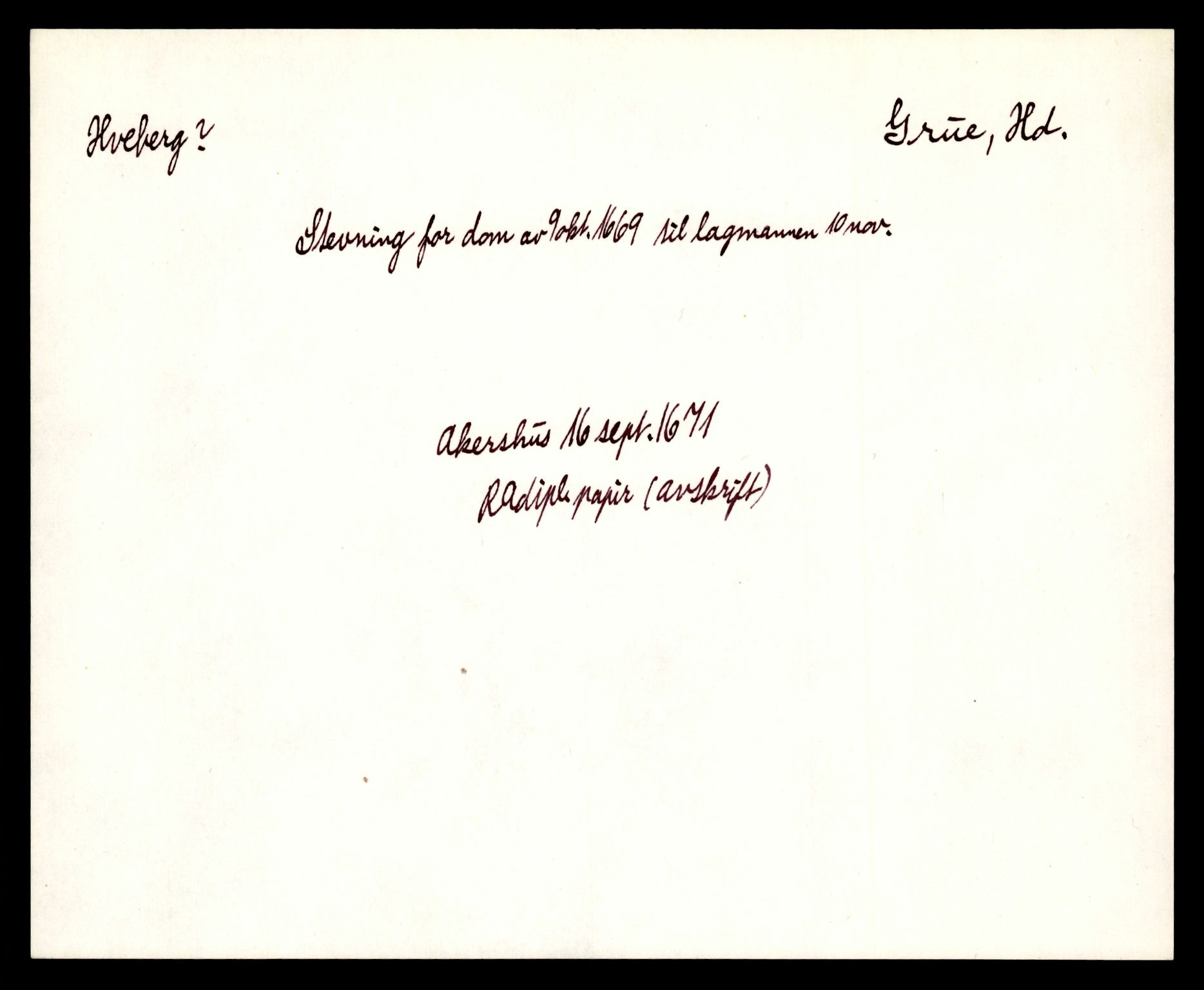 Riksarkivets diplomsamling, AV/RA-EA-5965/F35/F35e/L0008: Registreringssedler Hedmark 2, 1400-1700, p. 49