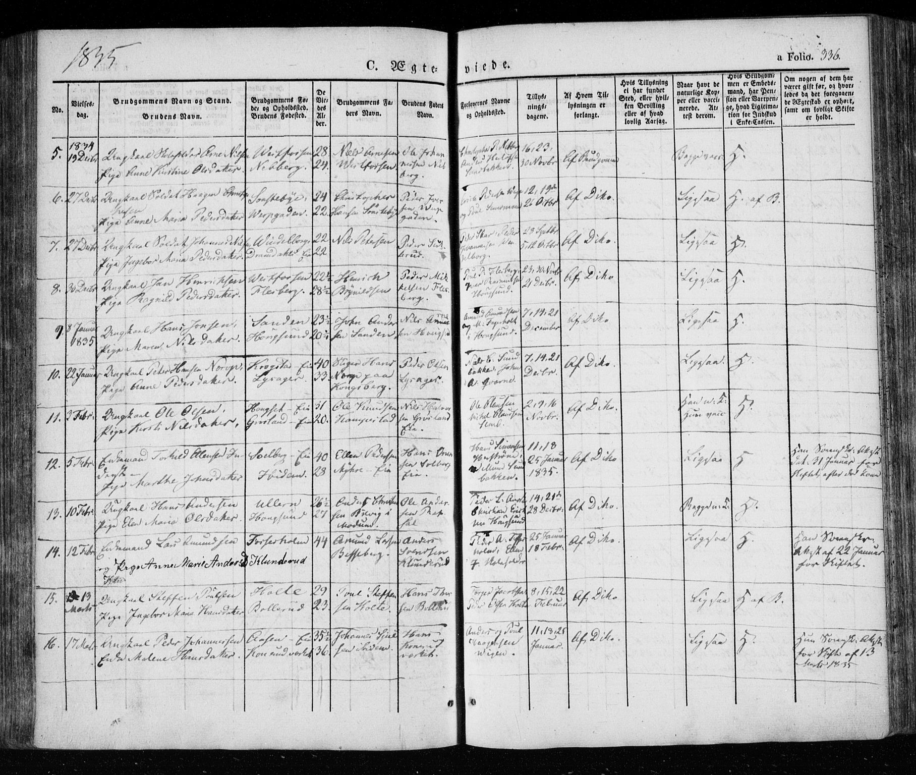 Eiker kirkebøker, AV/SAKO-A-4/F/Fa/L0013a: Parish register (official) no. I 13A, 1832-1845, p. 336