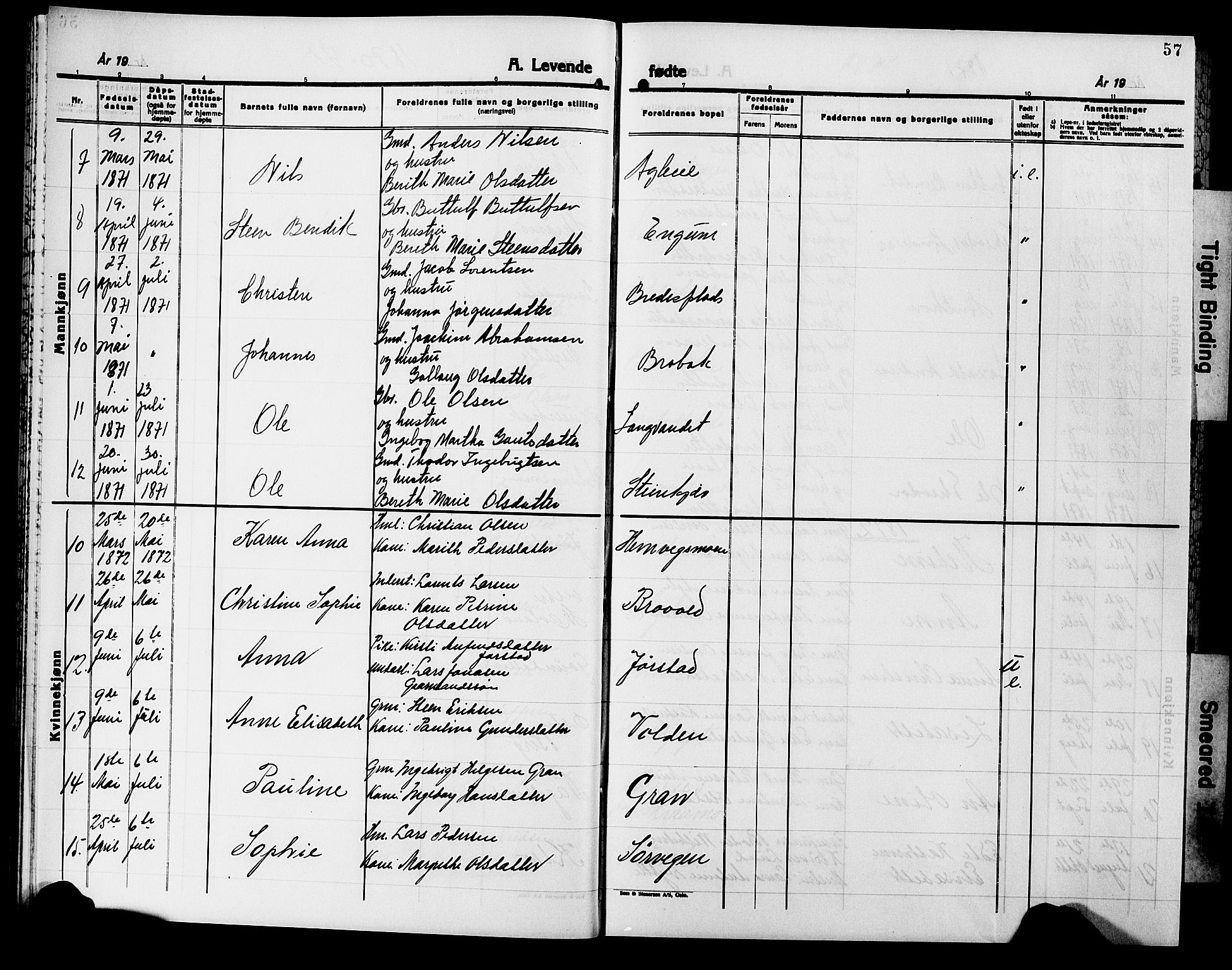 Ministerialprotokoller, klokkerbøker og fødselsregistre - Nord-Trøndelag, SAT/A-1458/749/L0485: Parish register (official) no. 749D01, 1857-1872, p. 57