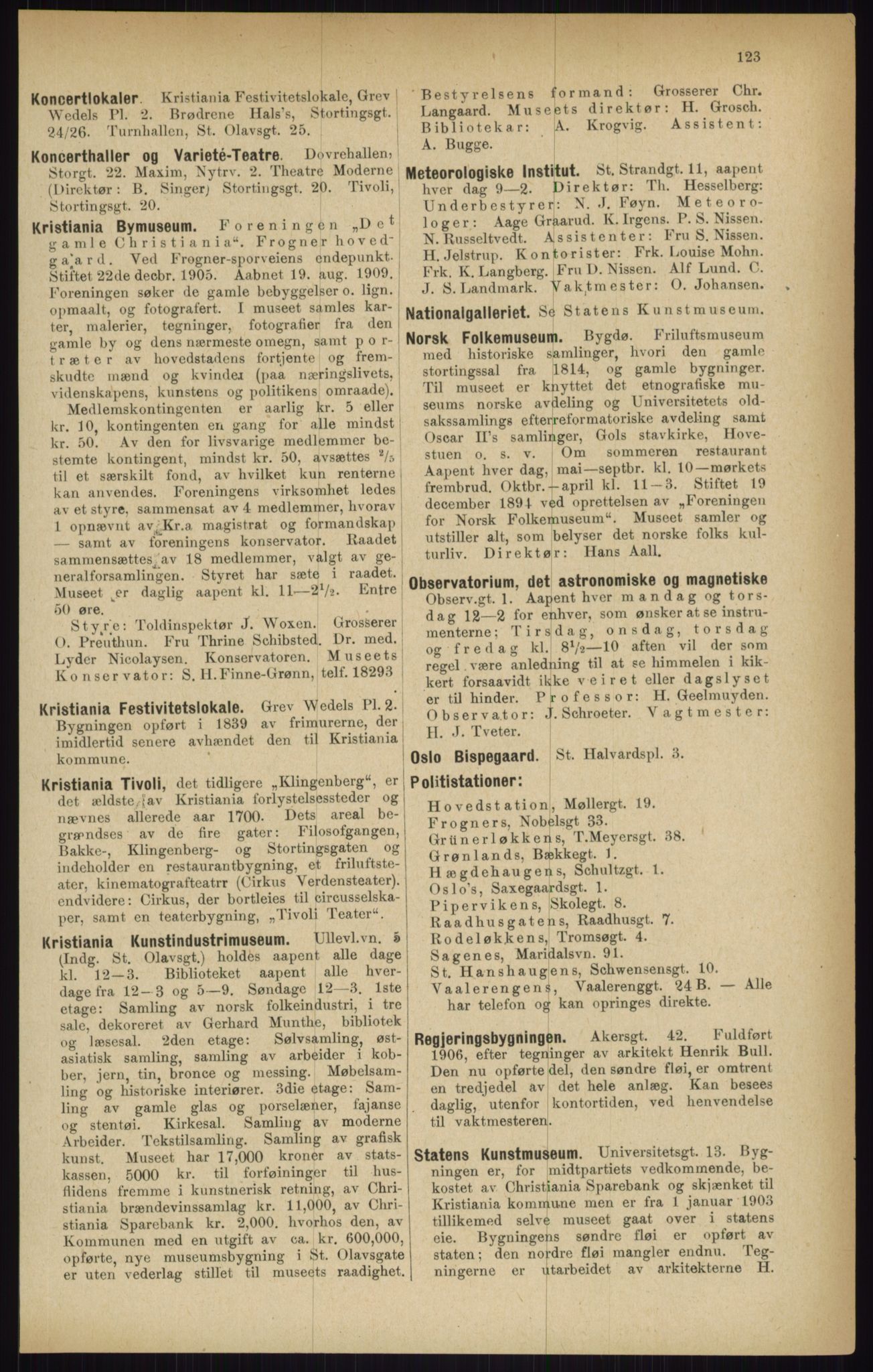 Kristiania/Oslo adressebok, PUBL/-, 1916, p. 123