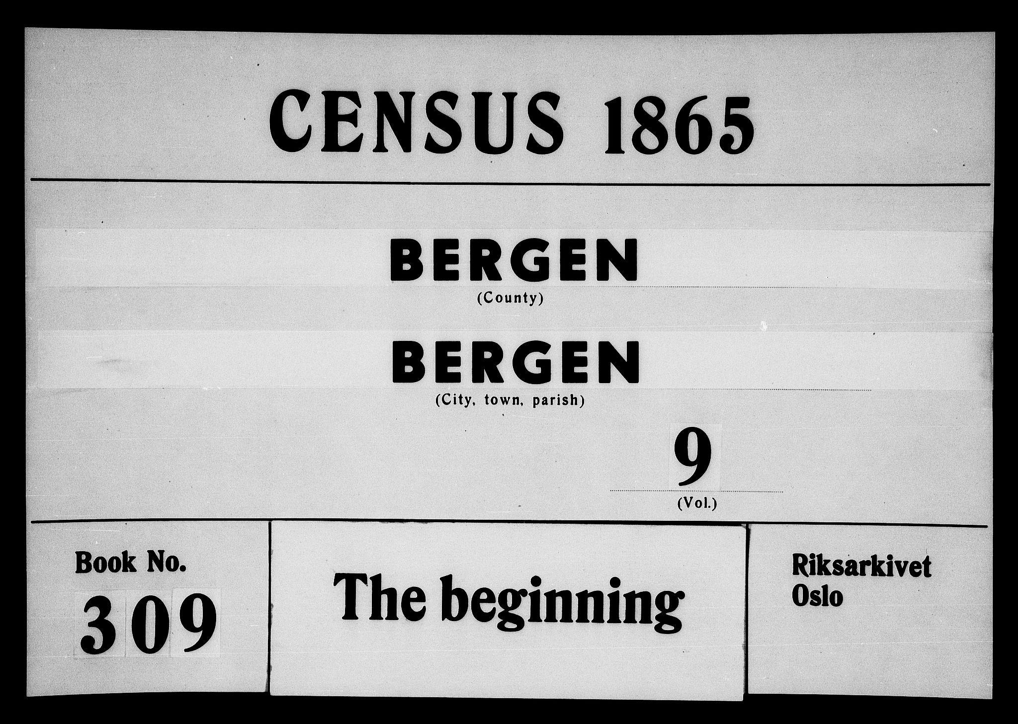 RA, 1865 census for Bergen, 1865, p. 4090