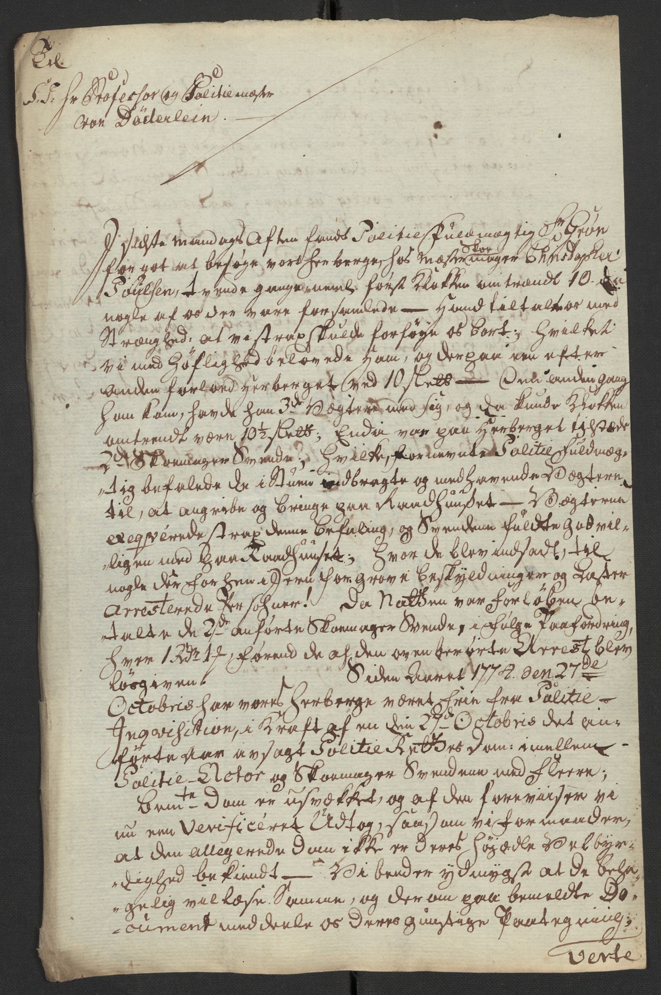 Oslo politidistrikt, AV/SAO-A-10085/D/Da/L0003: Innkomne brev, pro memoria m.v., 1781, p. 172
