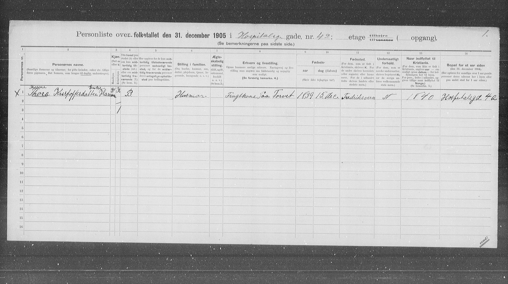 OBA, Municipal Census 1905 for Kristiania, 1905, p. 21524