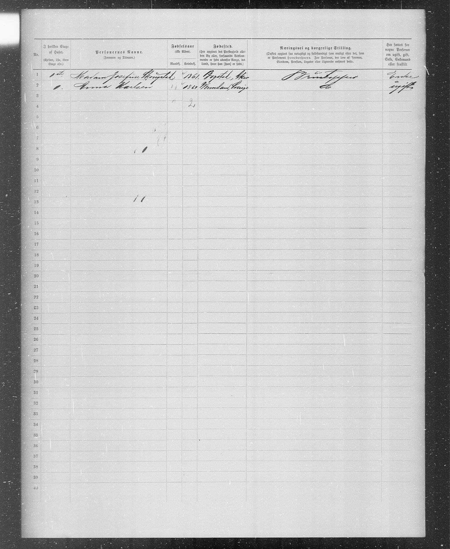 OBA, Municipal Census 1899 for Kristiania, 1899, p. 322