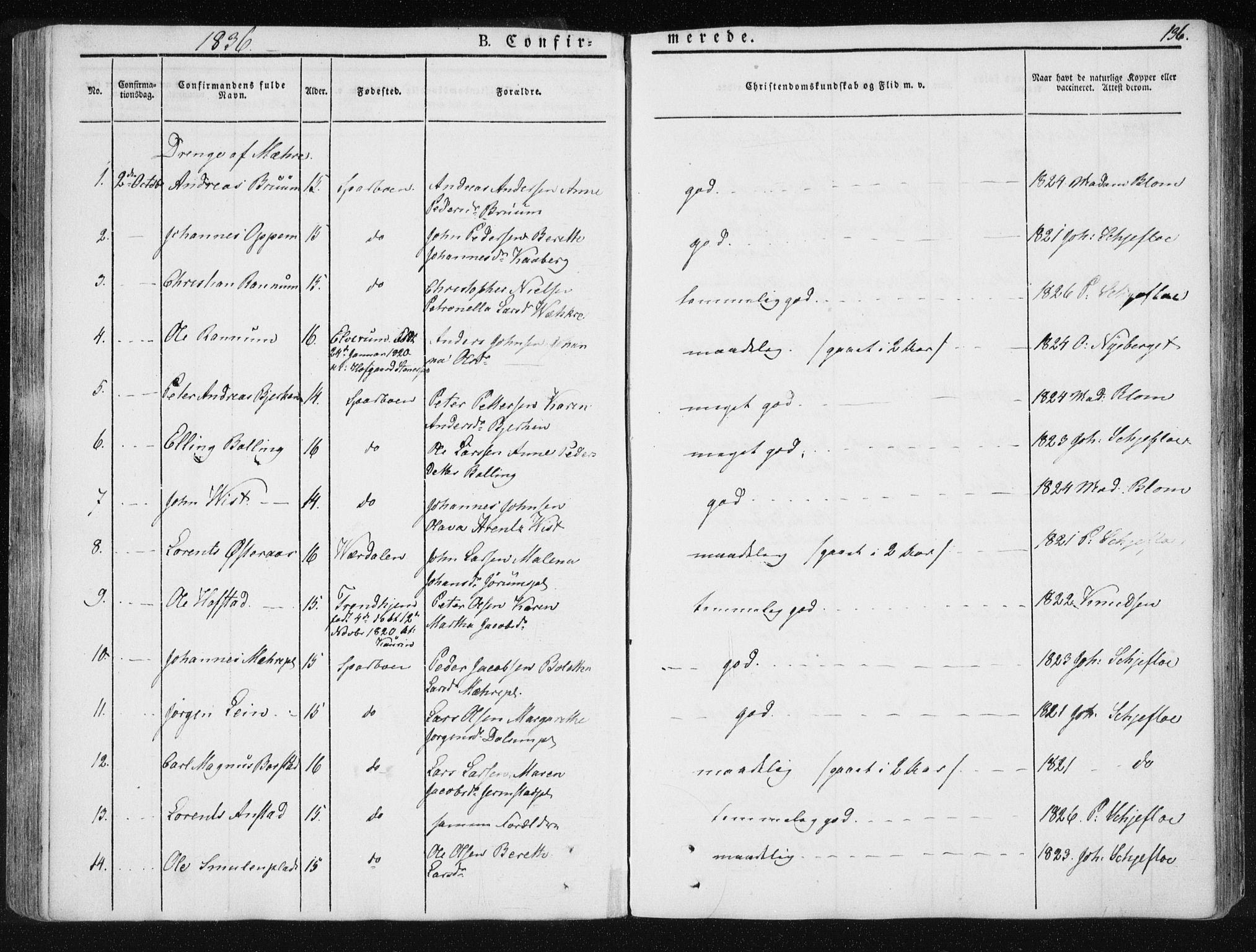 Ministerialprotokoller, klokkerbøker og fødselsregistre - Nord-Trøndelag, AV/SAT-A-1458/735/L0339: Parish register (official) no. 735A06 /1, 1836-1848, p. 136