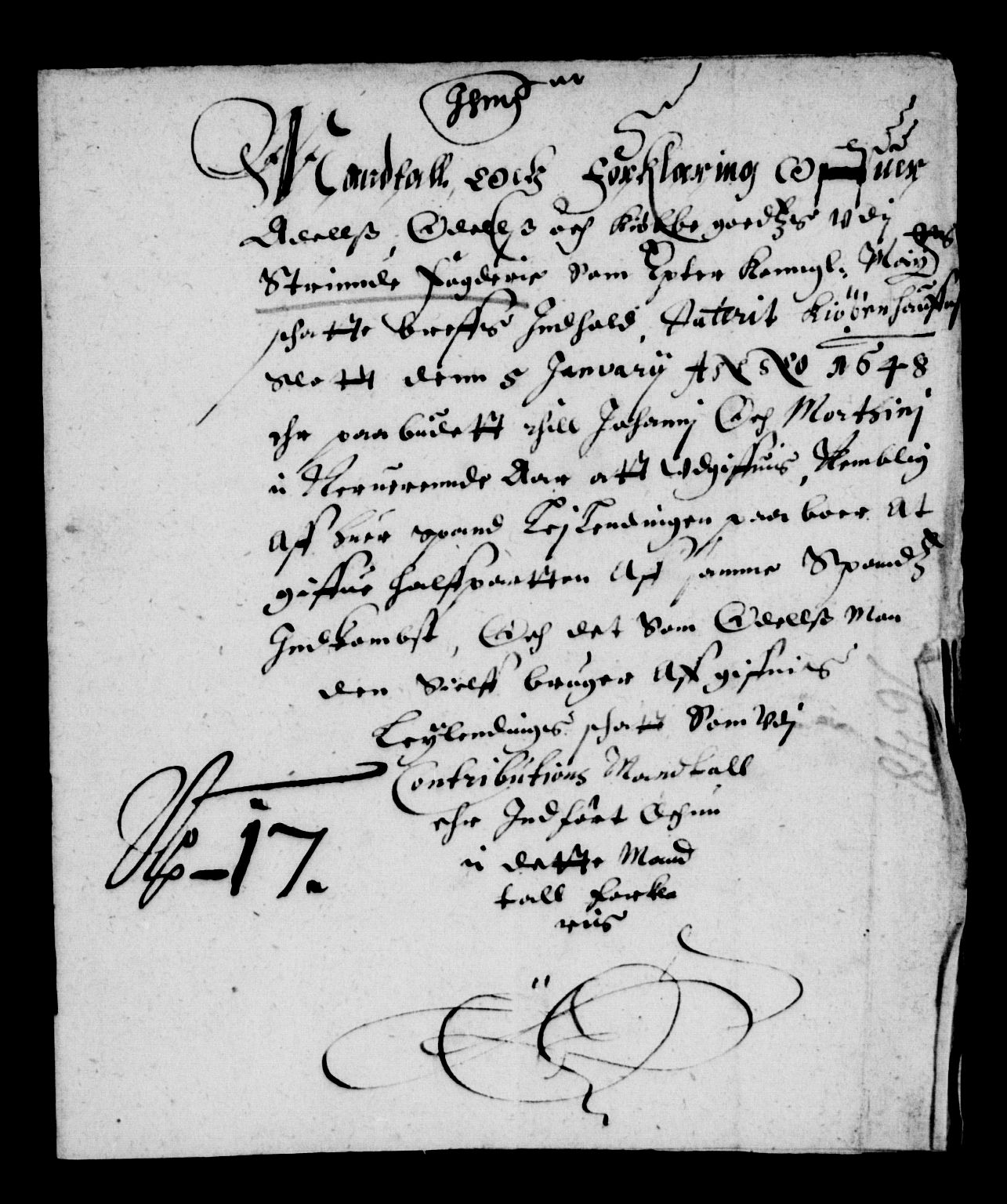 Rentekammeret inntil 1814, Reviderte regnskaper, Lensregnskaper, AV/RA-EA-5023/R/Rb/Rbw/L0094: Trondheim len, 1648-1650