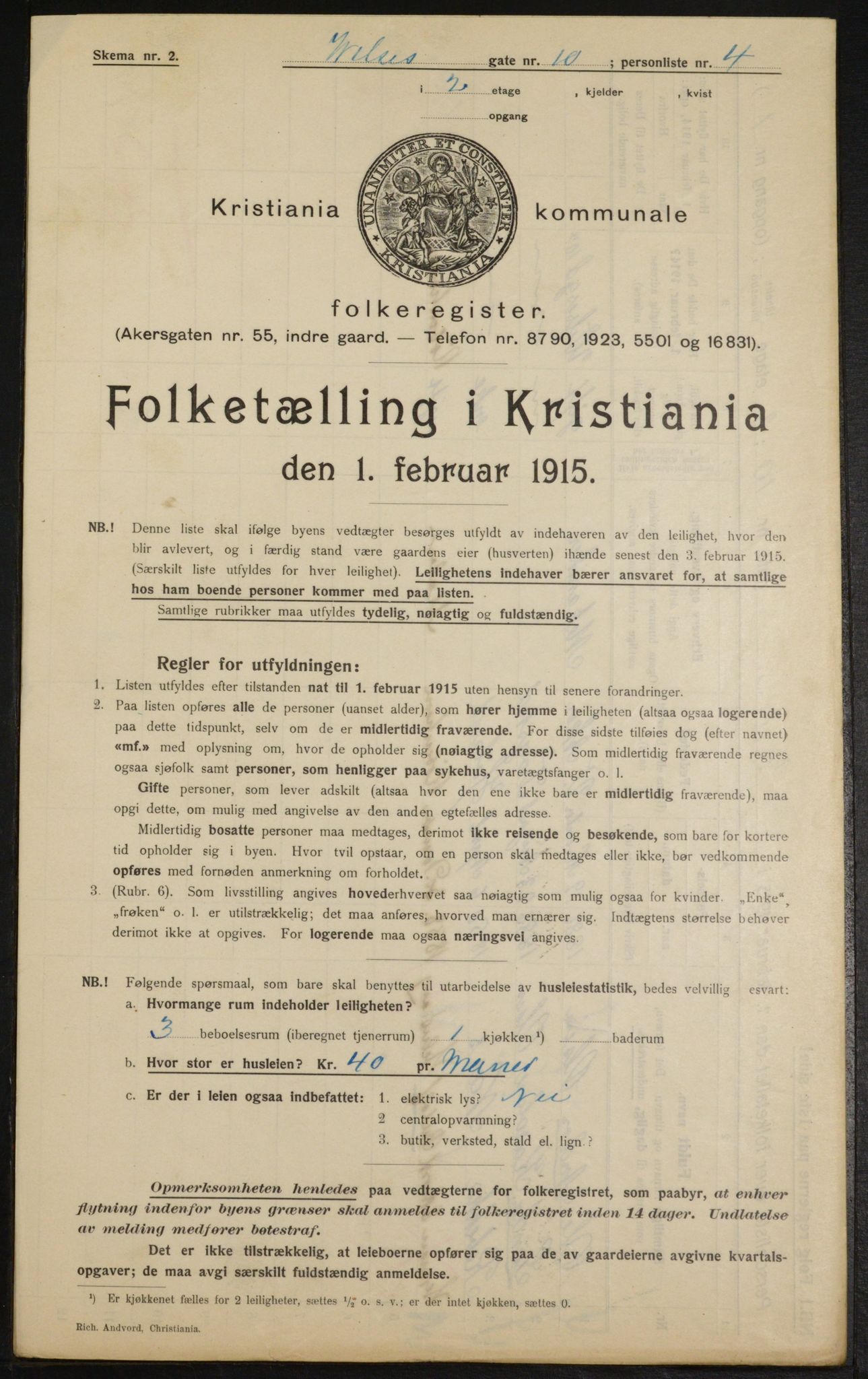 OBA, Municipal Census 1915 for Kristiania, 1915, p. 129074