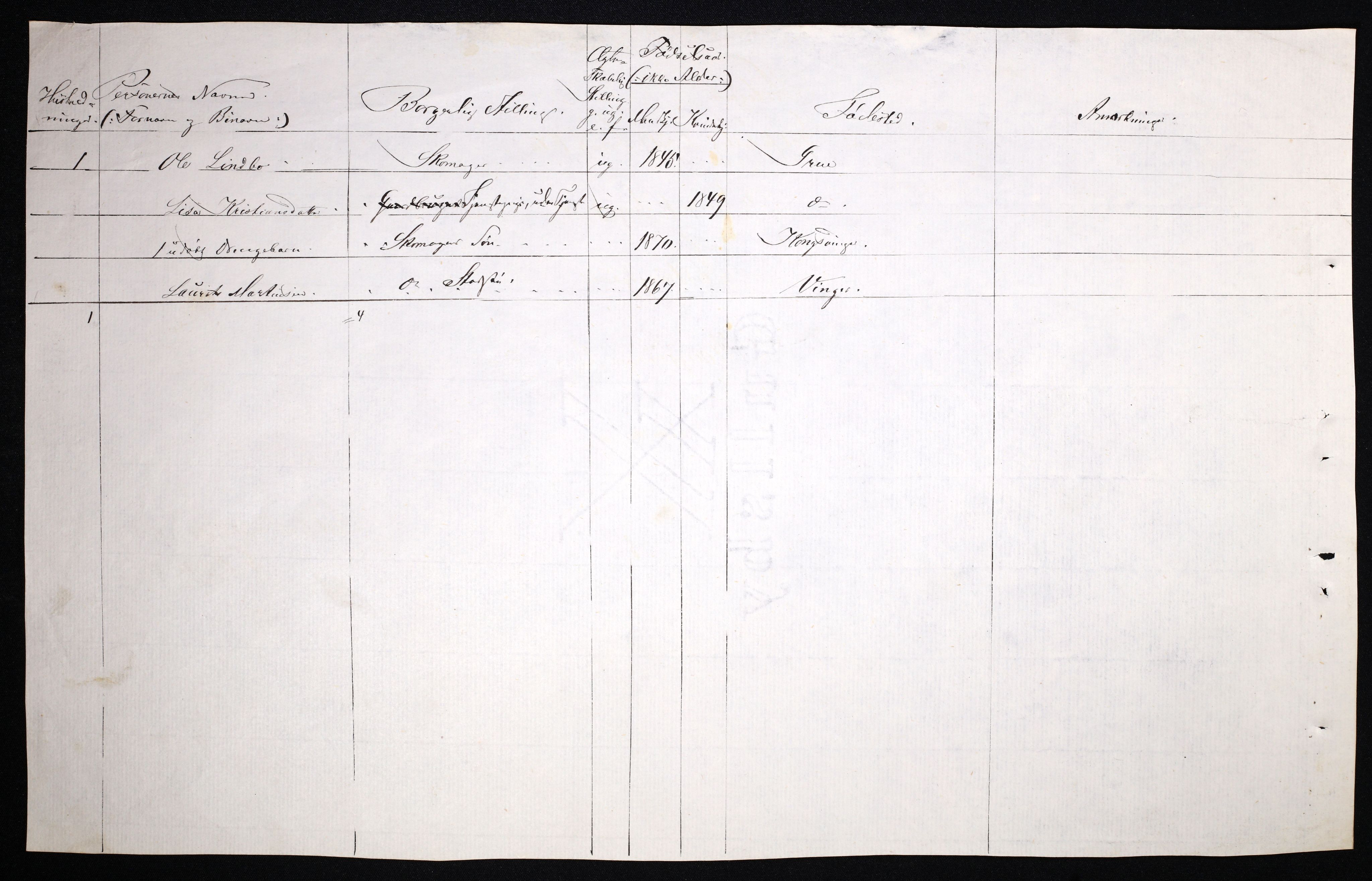 RA, 1870 census for 0402 Kongsvinger, 1870, p. 48