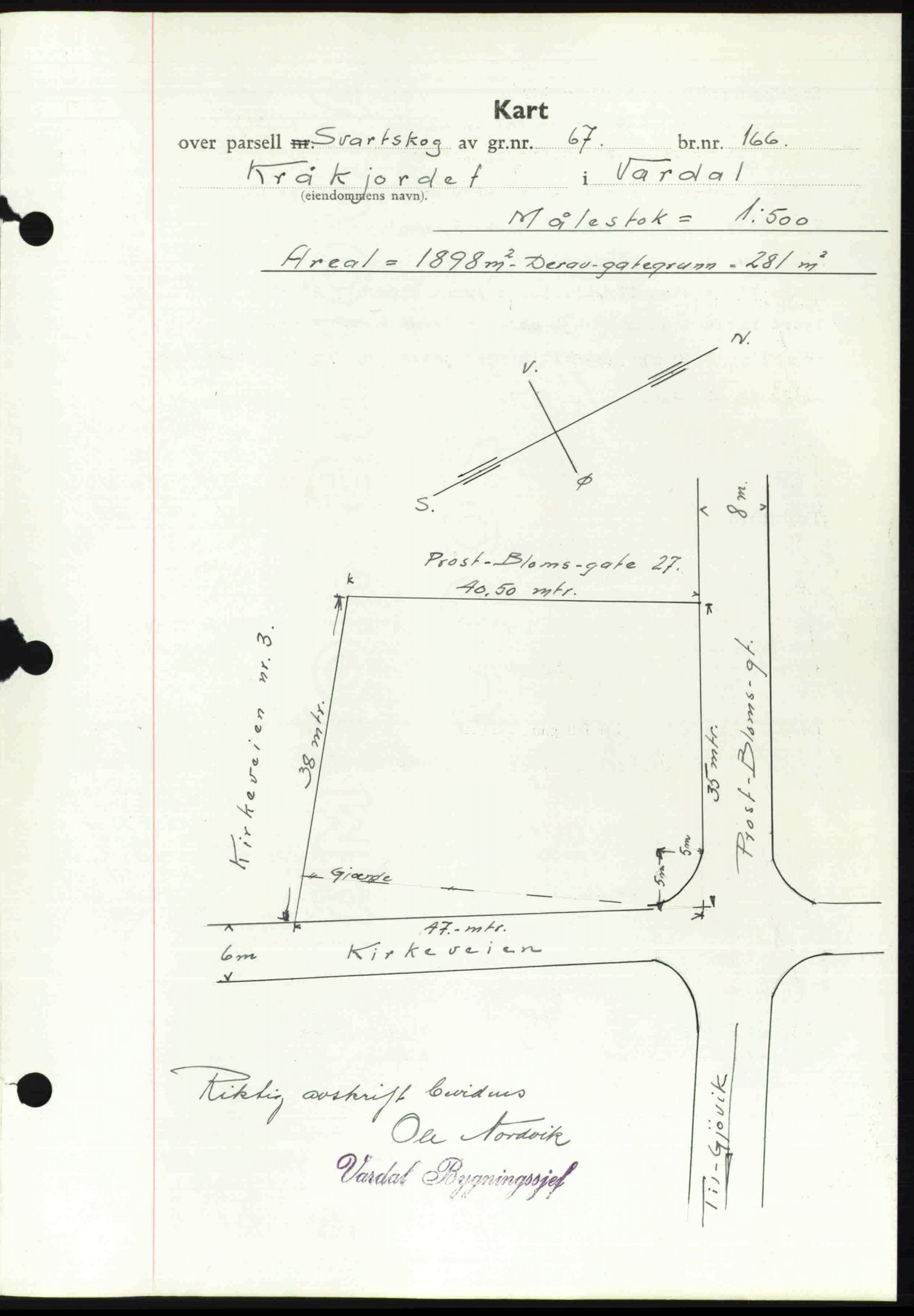 Toten tingrett, SAH/TING-006/H/Hb/Hbc/L0007: Mortgage book no. Hbc-07, 1939-1940, Diary no: : 1264/1940