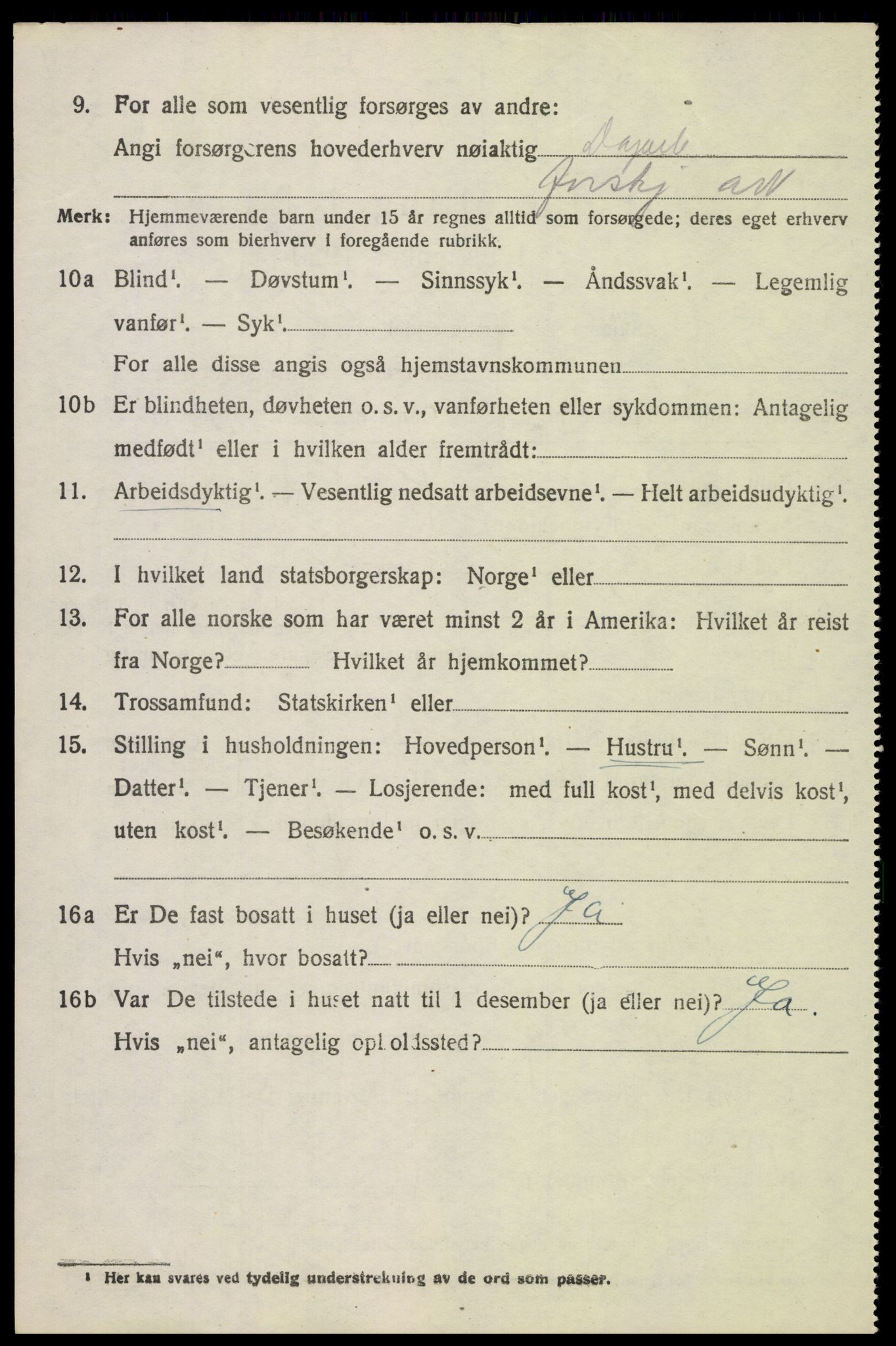 SAH, 1920 census for Vardal, 1920, p. 4548