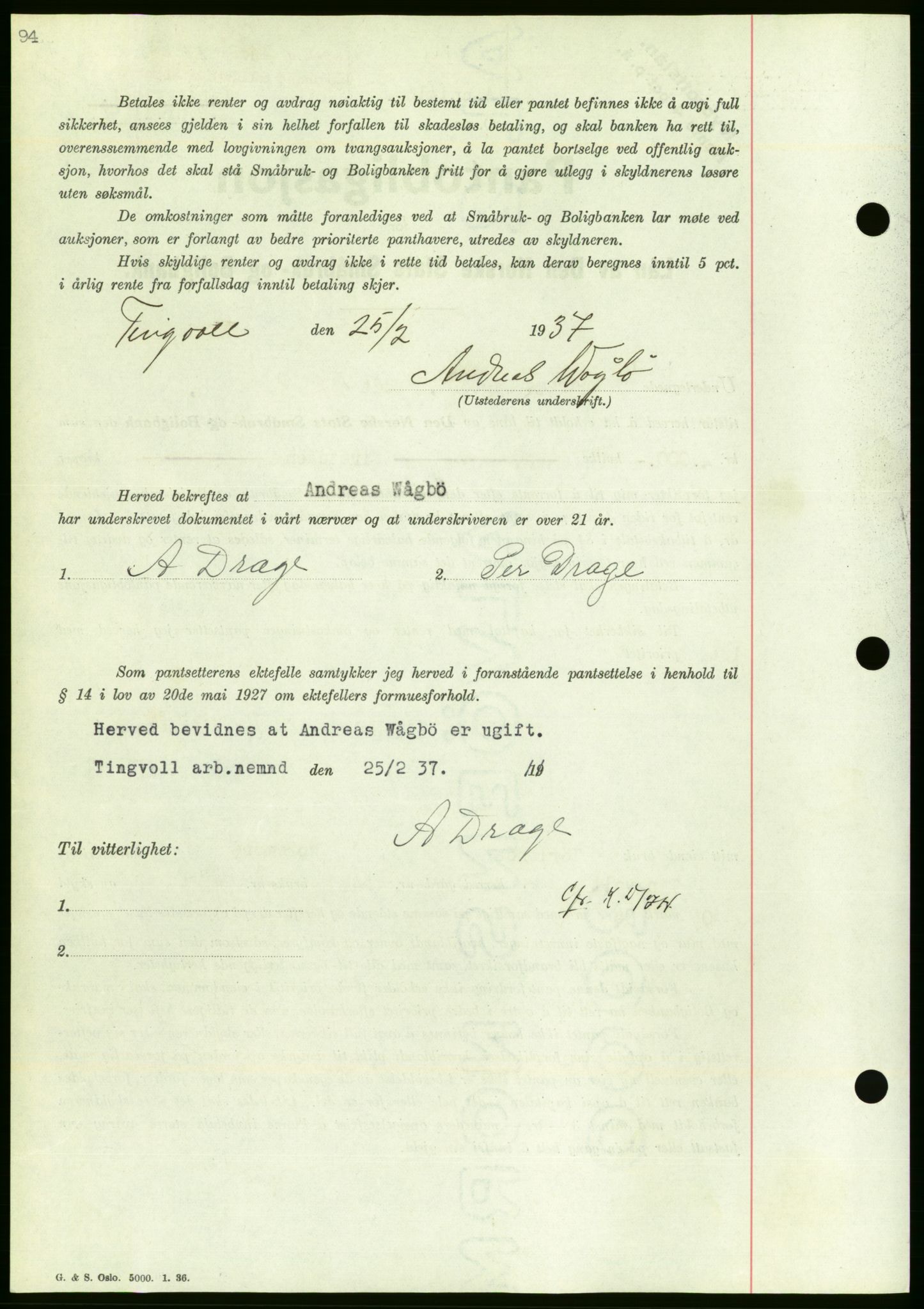 Nordmøre sorenskriveri, AV/SAT-A-4132/1/2/2Ca/L0091: Mortgage book no. B81, 1937-1937, Diary no: : 735/1937