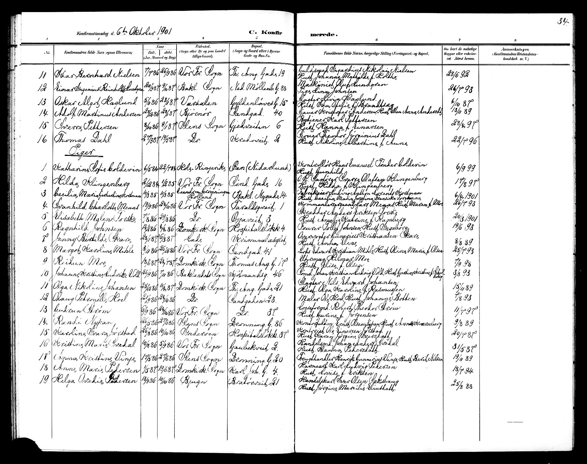 Ministerialprotokoller, klokkerbøker og fødselsregistre - Sør-Trøndelag, SAT/A-1456/602/L0144: Parish register (copy) no. 602C12, 1897-1905, p. 34