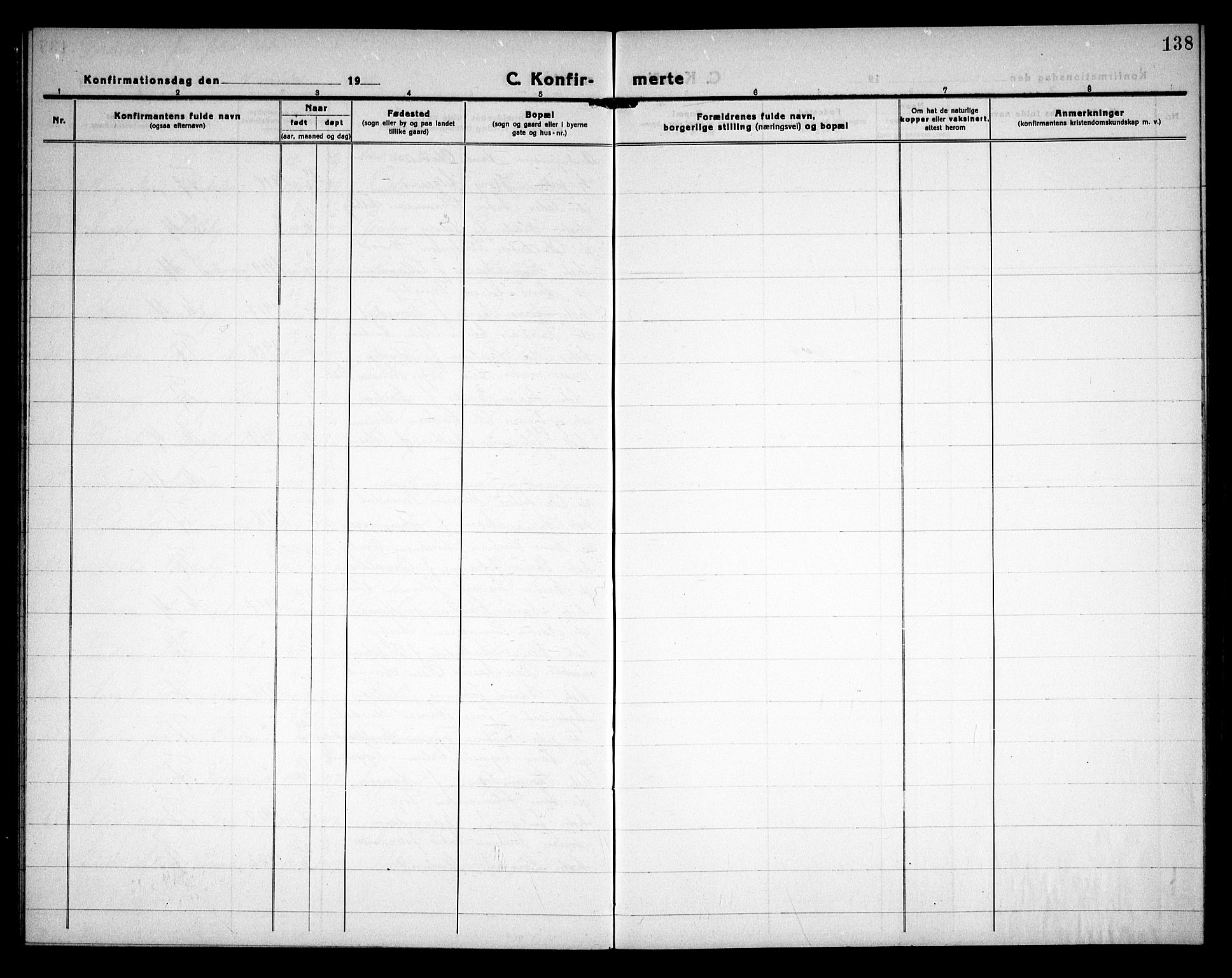 Rakkestad prestekontor Kirkebøker, AV/SAO-A-2008/G/Ga/L0002: Parish register (copy) no. I 2, 1918-1931, p. 138