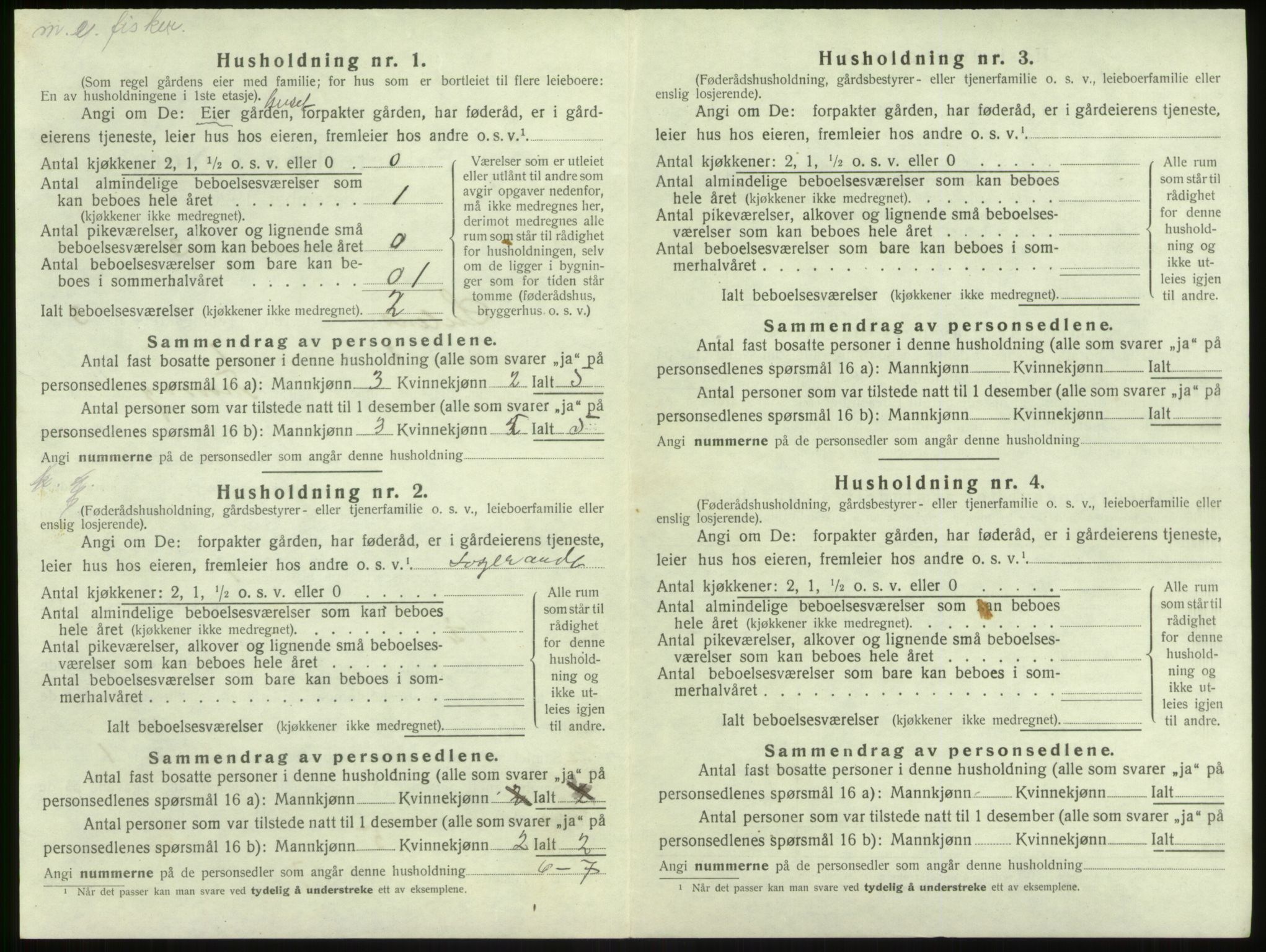 SAB, 1920 census for Solund, 1920, p. 200