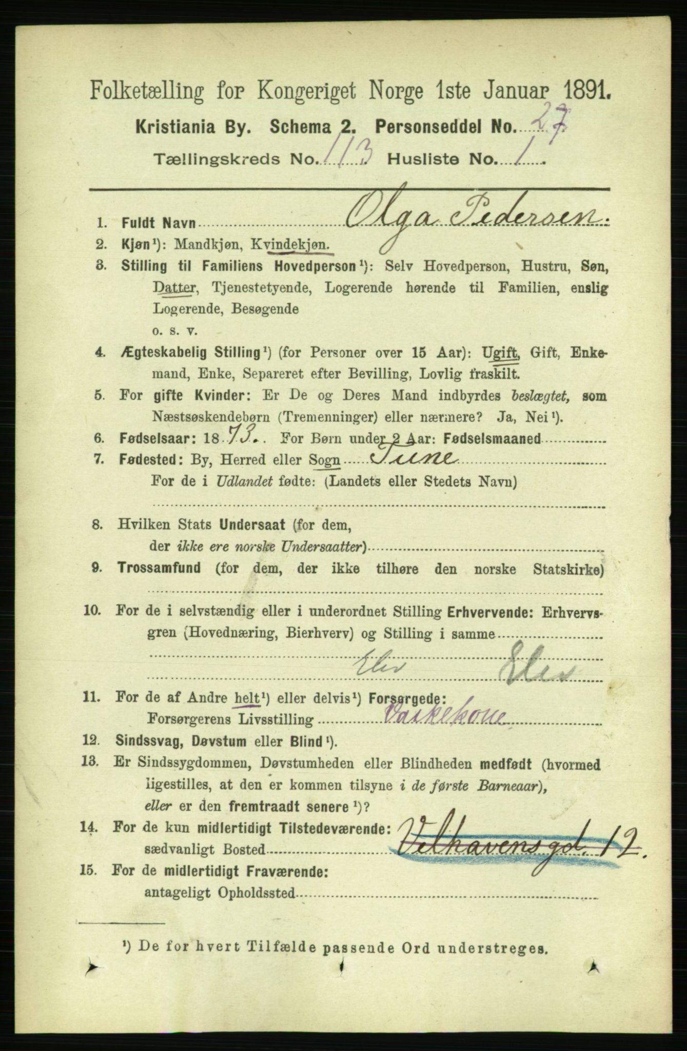 RA, 1891 census for 0301 Kristiania, 1891, p. 59858