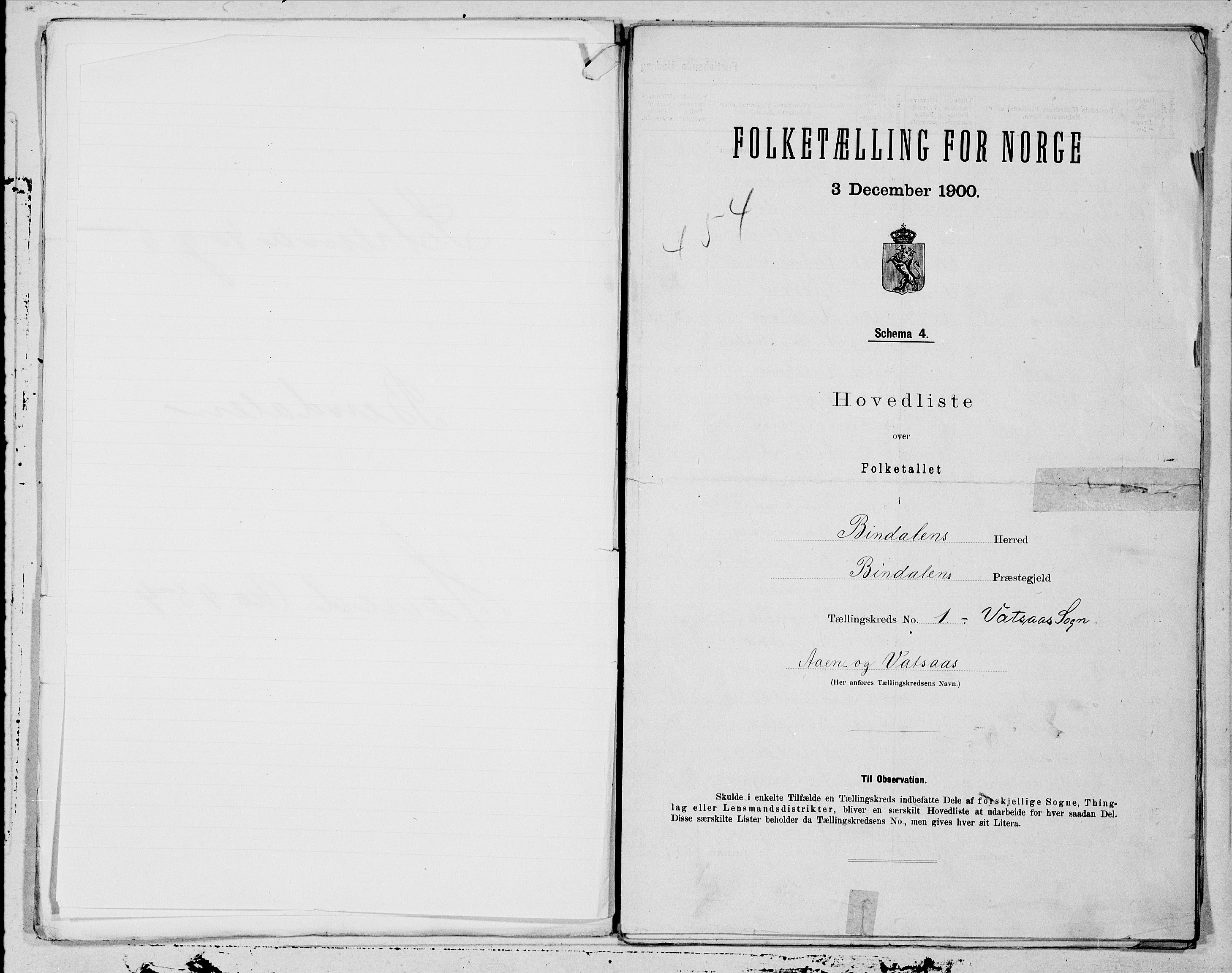 SAT, 1900 census for Bindal, 1900, p. 2