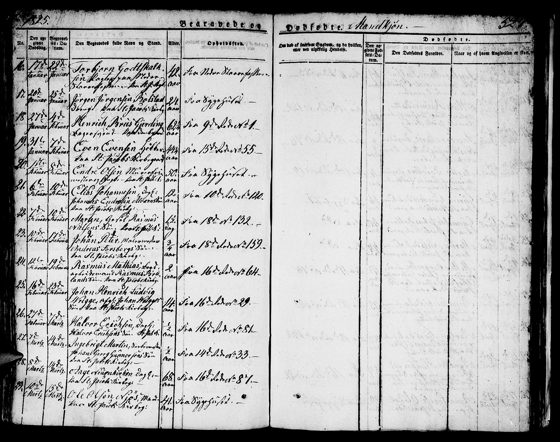 Domkirken sokneprestembete, SAB/A-74801/H/Hab/L0002: Parish register (copy) no. A 2, 1821-1839, p. 527