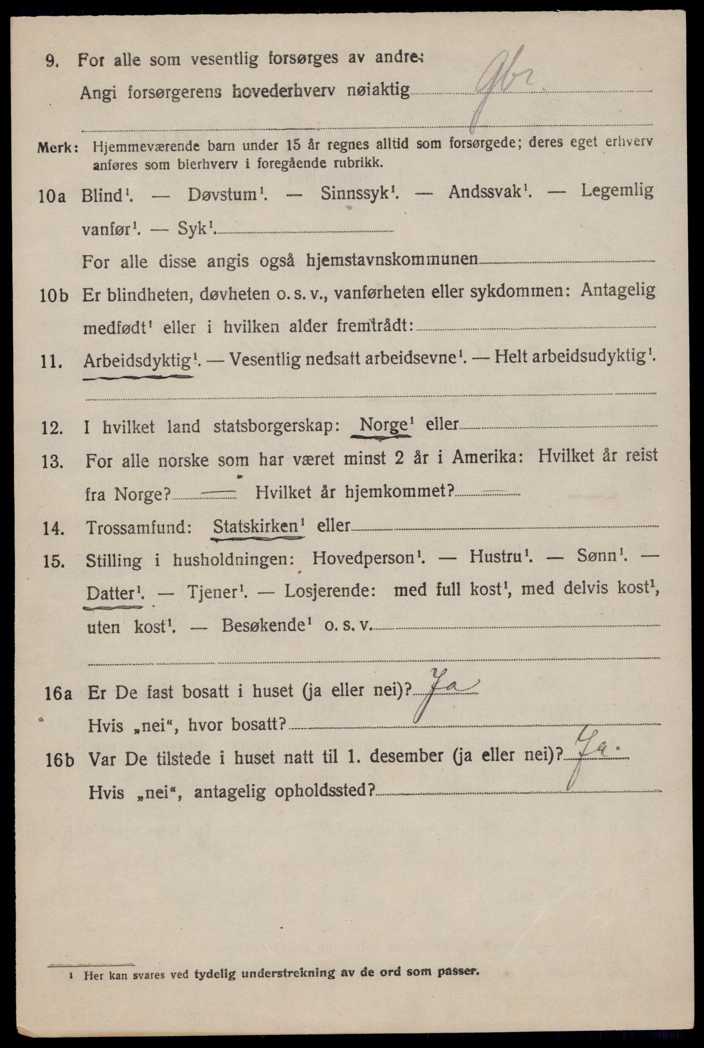 SAST, 1920 census for Eigersund, 1920, p. 1628