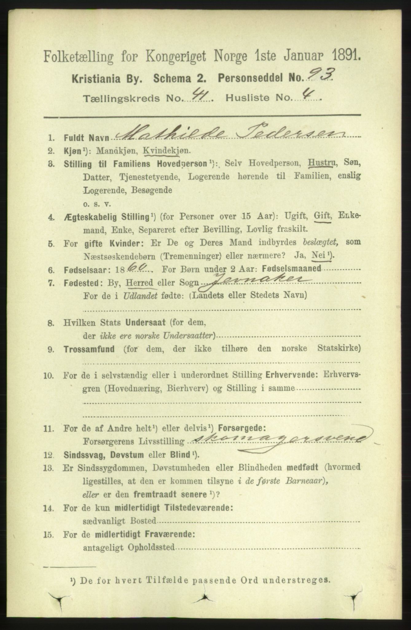 RA, 1891 census for 0301 Kristiania, 1891, p. 23917