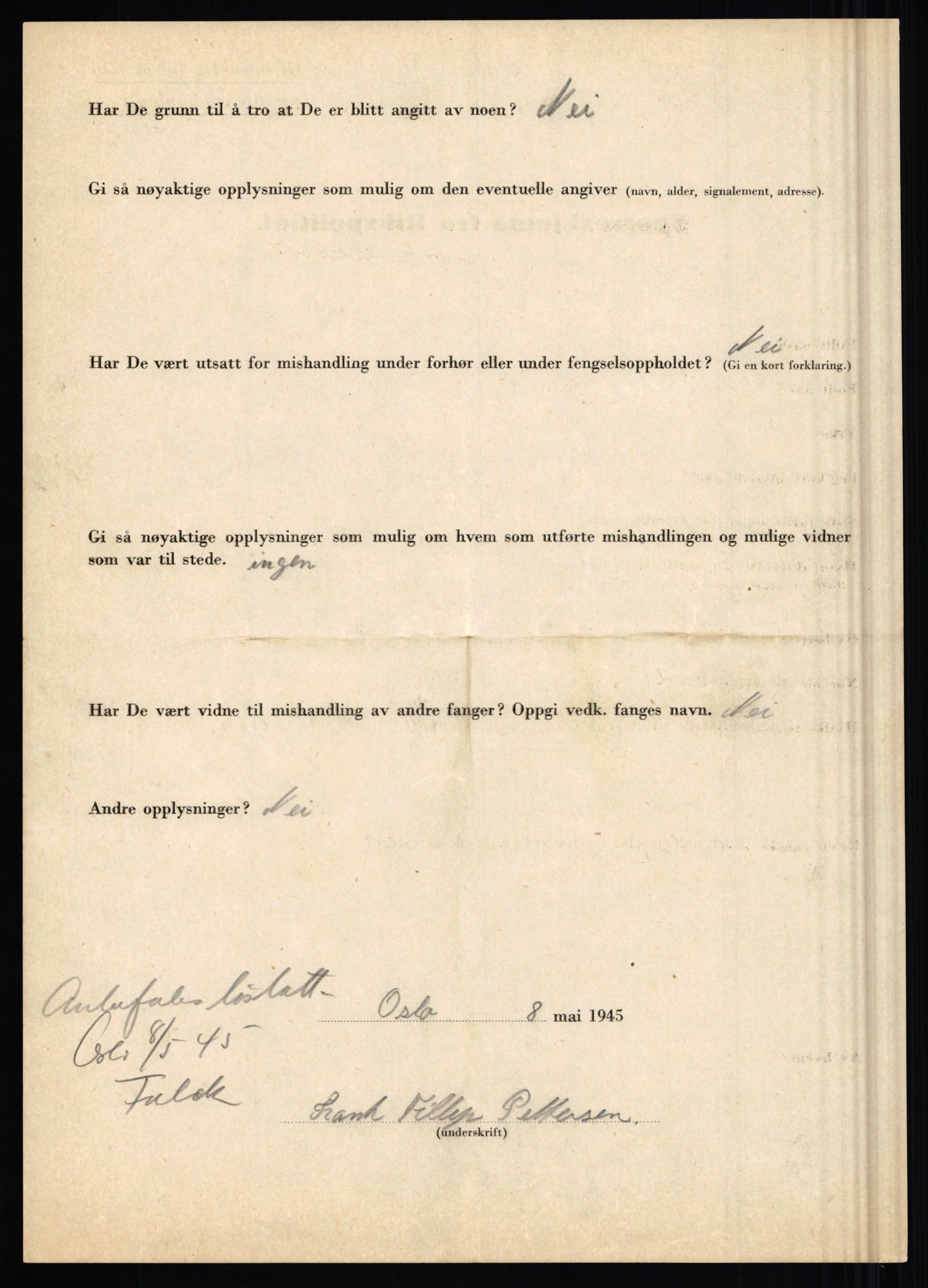 Rikspolitisjefen, AV/RA-S-1560/L/L0014: Pettersen, Aksel - Savosnick, Ernst, 1940-1945, p. 48