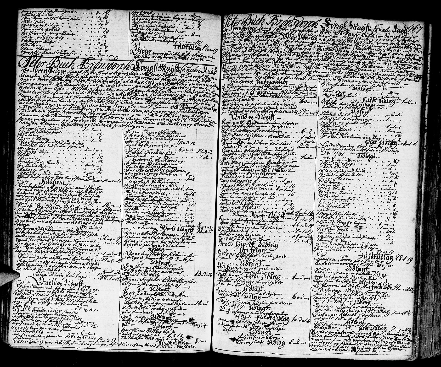Nedenes sorenskriveri før 1824, SAK/1221-0007/H/Hc/L0030: Skifteprotokoll med register nr 21a, 1763-1767, p. 466b-467a