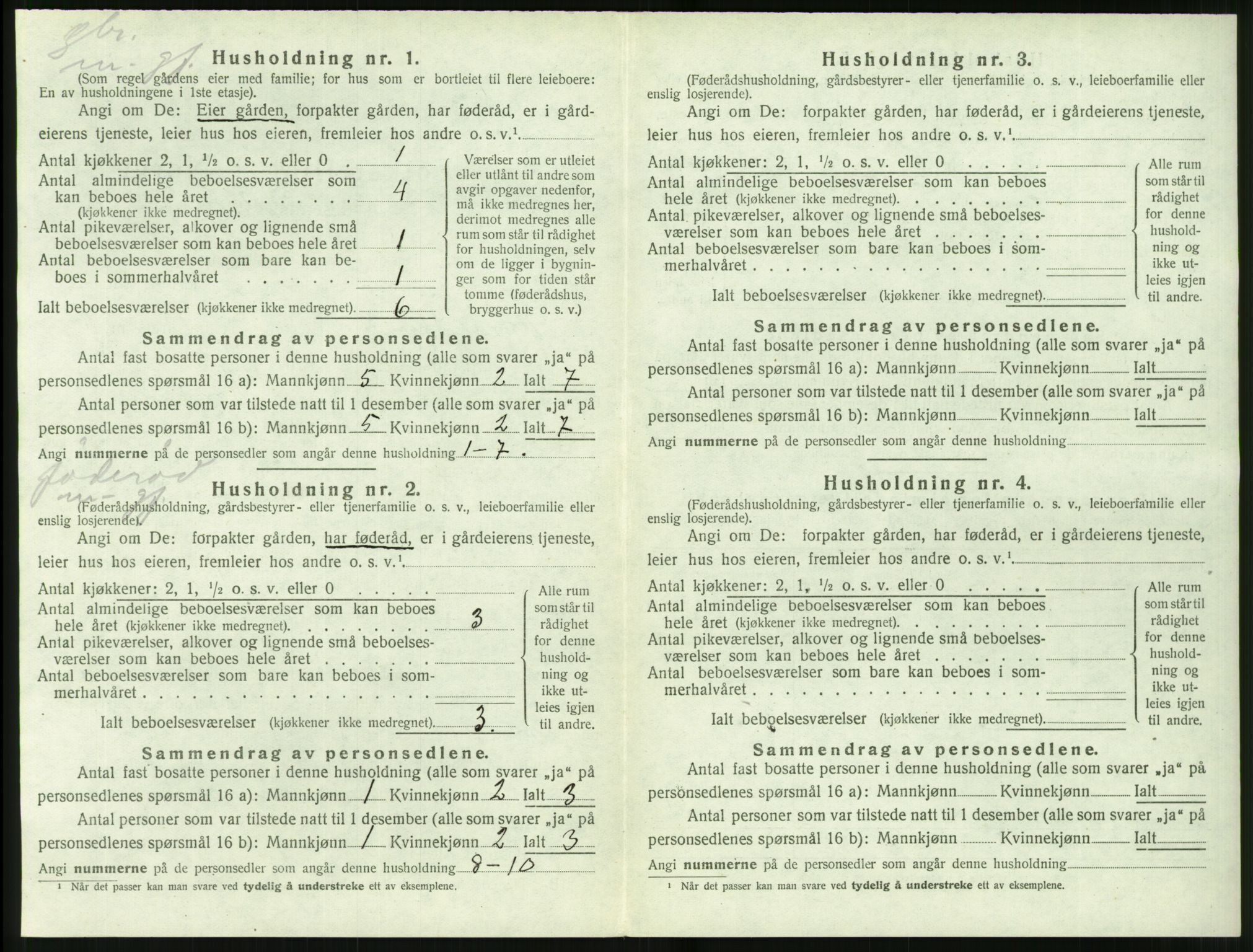 SAT, 1920 census for Hjørundfjord, 1920, p. 166