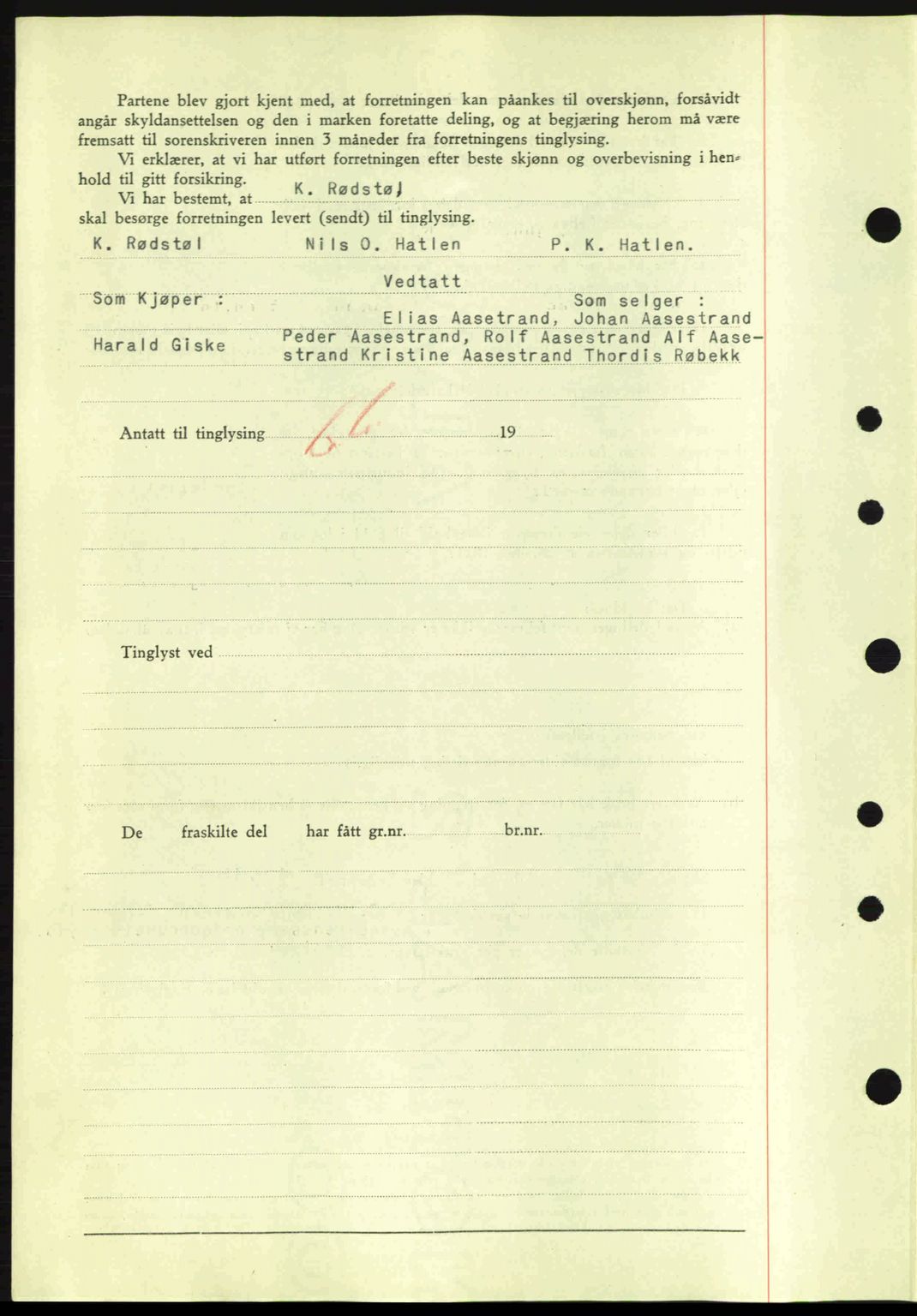 Nordre Sunnmøre sorenskriveri, AV/SAT-A-0006/1/2/2C/2Ca: Mortgage book no. A8, 1939-1940, Diary no: : 620/1940