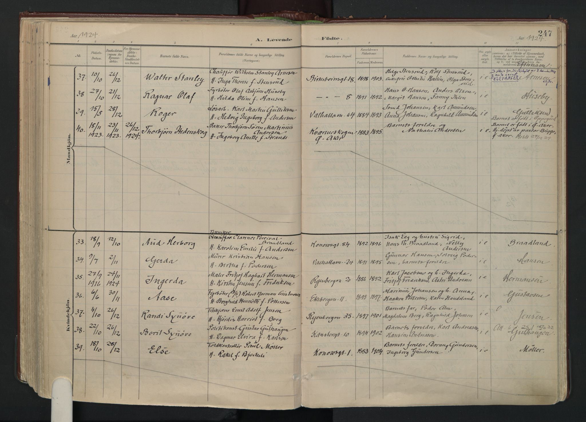 Gamlebyen prestekontor Kirkebøker, AV/SAO-A-10884/F/Fa/L0010: Parish register (official) no. 10, 1895-1935, p. 247