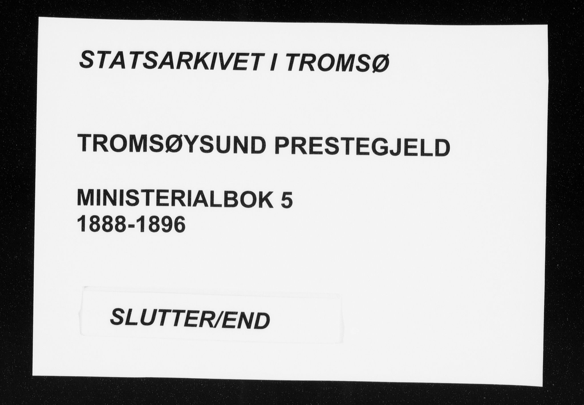 Tromsøysund sokneprestkontor, SATØ/S-1304/G/Ga/L0005kirke: Parish register (official) no. 5, 1888-1896