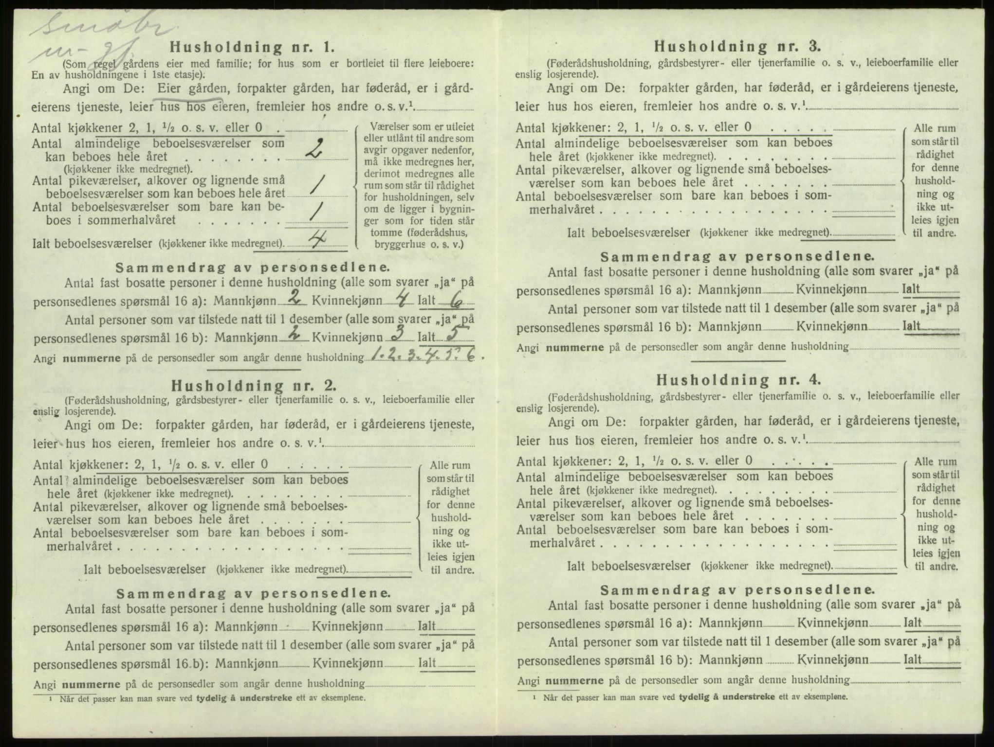 SAB, 1920 census for Bremanger, 1920, p. 945