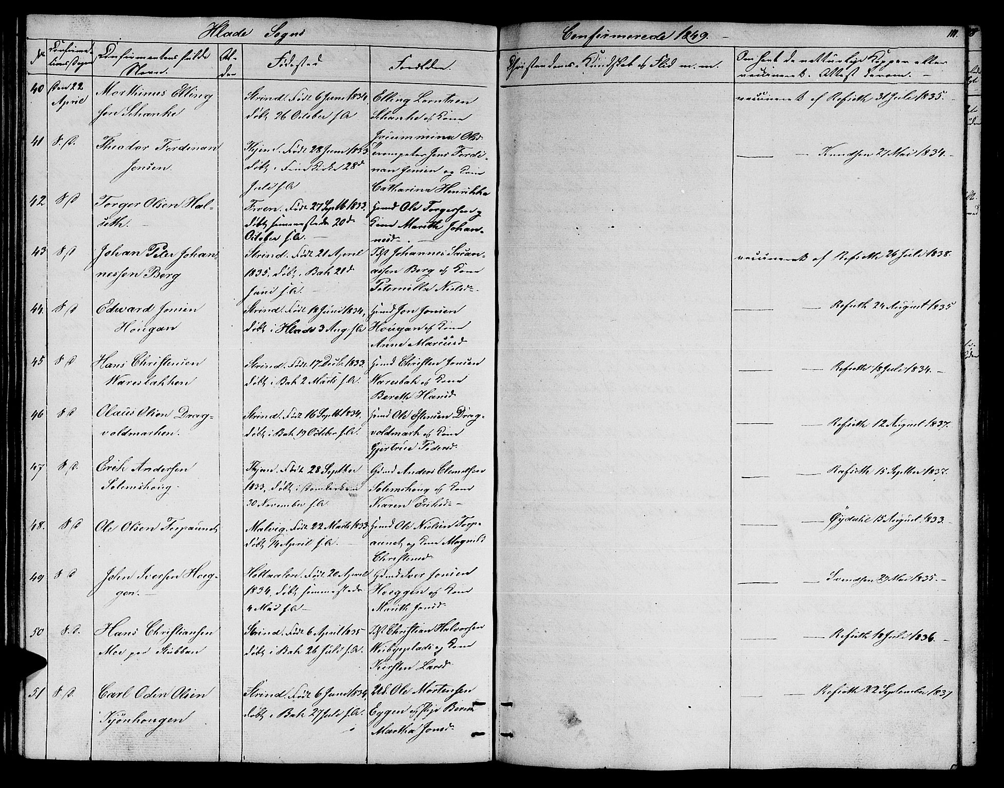 Ministerialprotokoller, klokkerbøker og fødselsregistre - Sør-Trøndelag, AV/SAT-A-1456/606/L0309: Parish register (copy) no. 606C05, 1841-1849, p. 111