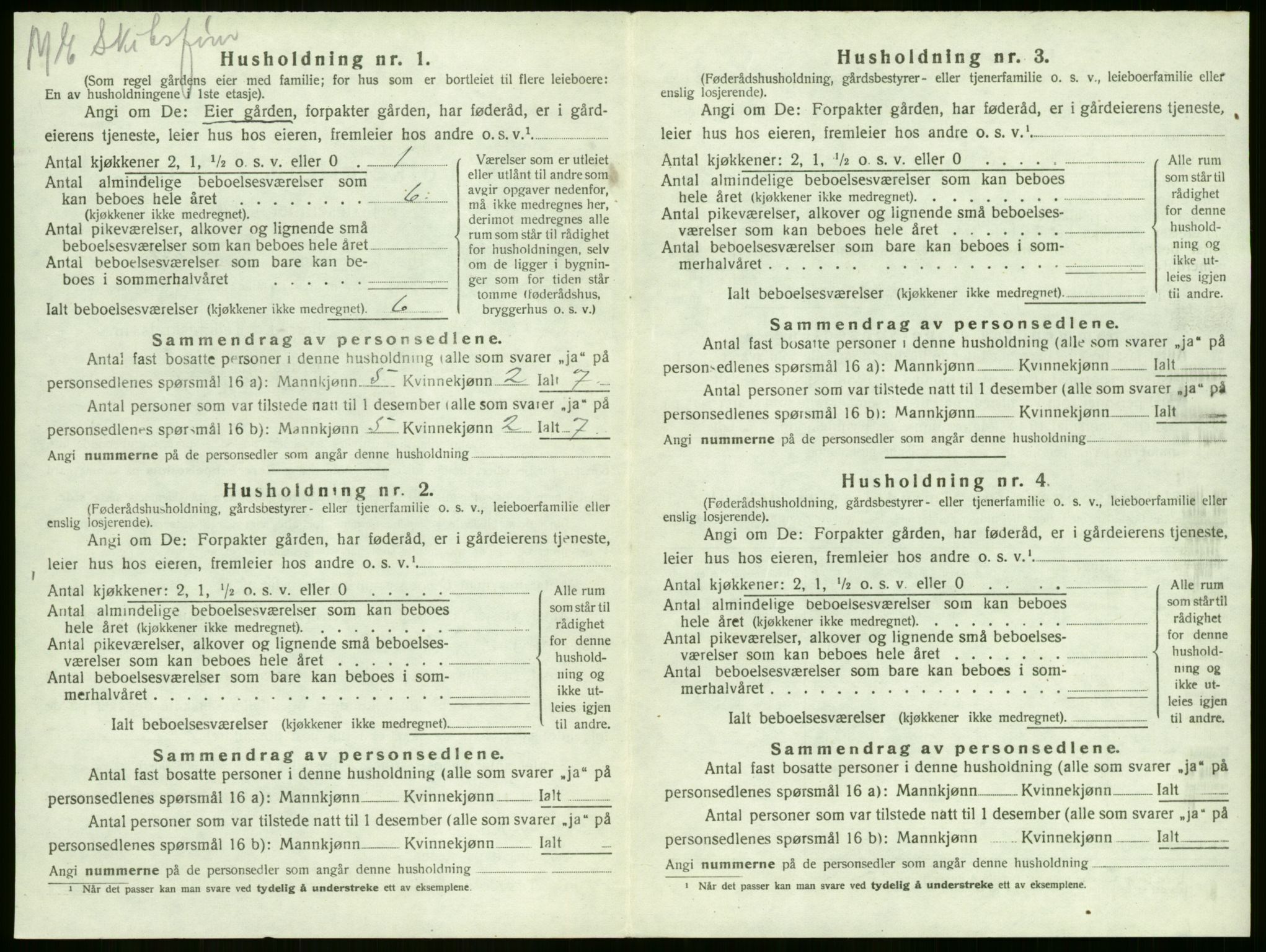 SAKO, 1920 census for Sandeherred, 1920, p. 1435