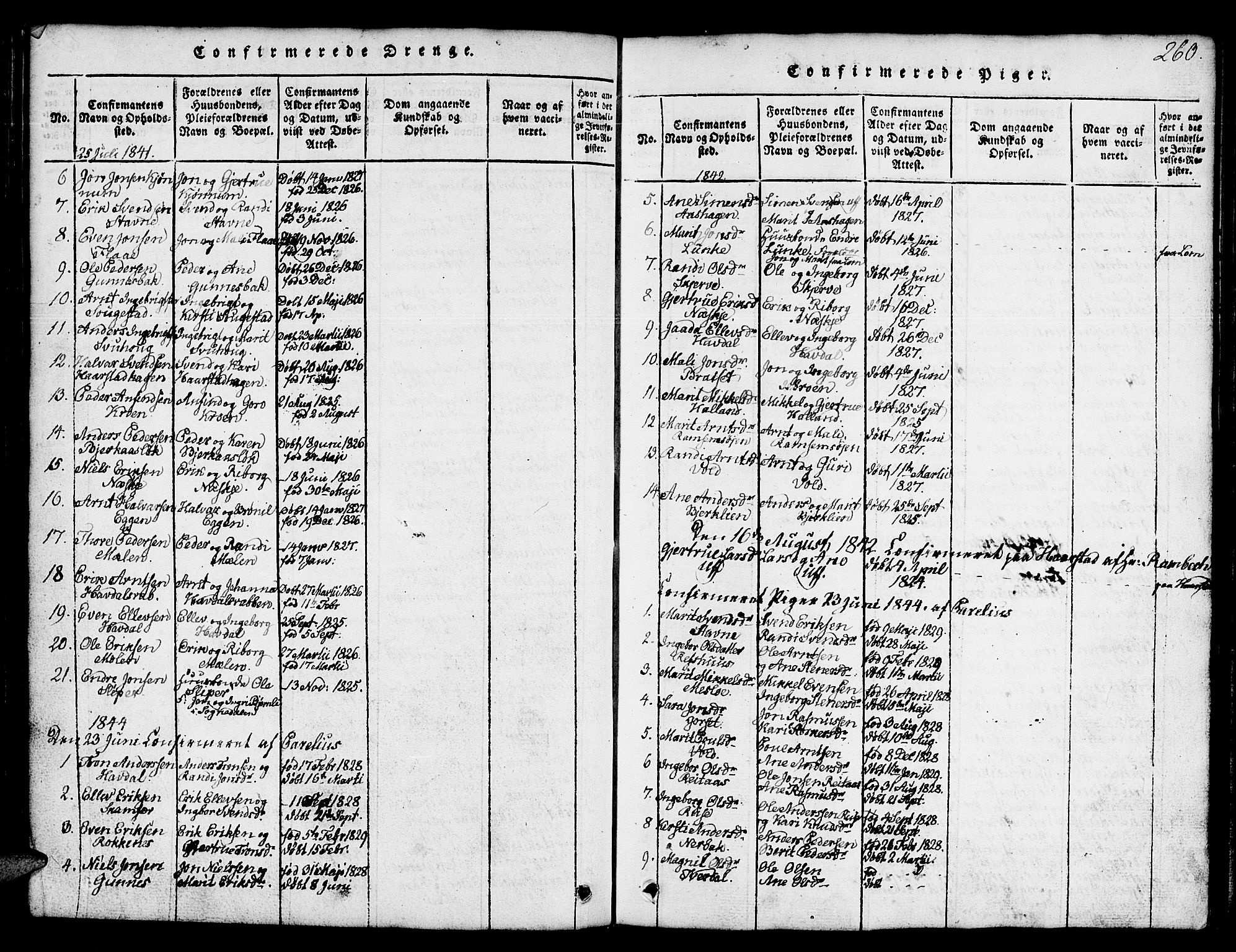 Ministerialprotokoller, klokkerbøker og fødselsregistre - Sør-Trøndelag, SAT/A-1456/674/L0874: Parish register (copy) no. 674C01, 1816-1860, p. 260