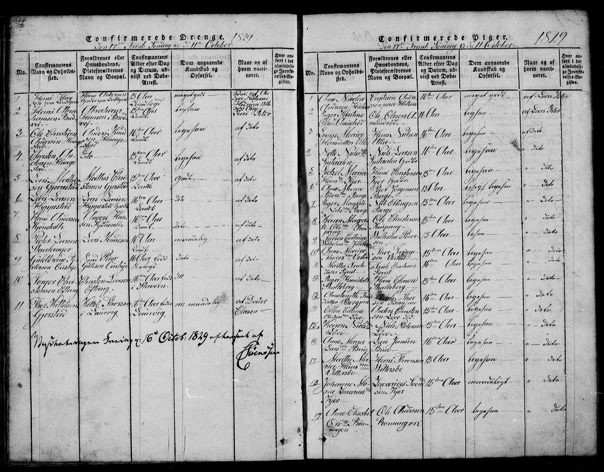 Tjølling kirkebøker, SAKO/A-60/G/Ga/L0001: Parish register (copy) no. 1, 1814-1835, p. 524